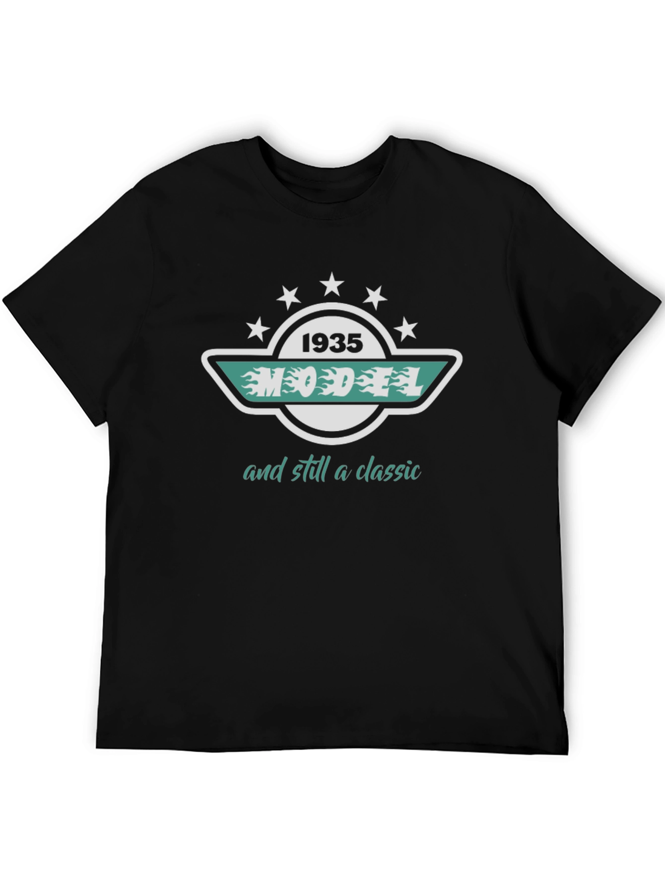 1935 Model Classic Tee - Black Cotton Graphic T-Shirt - 5