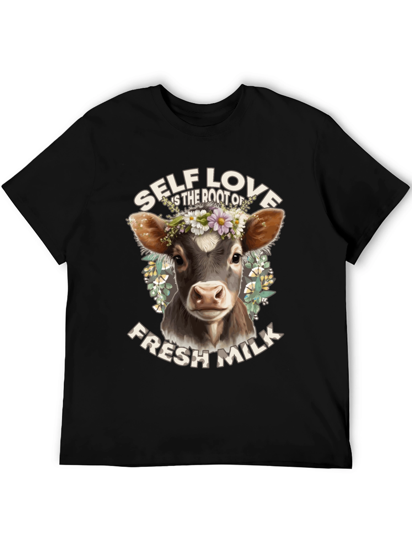 Black Self Love Fresh Milk Graphic Tee view 5