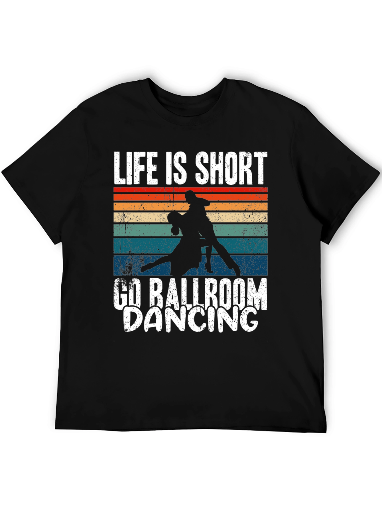 Black Life is Short Ballroom Dancing T-Shirt view 5