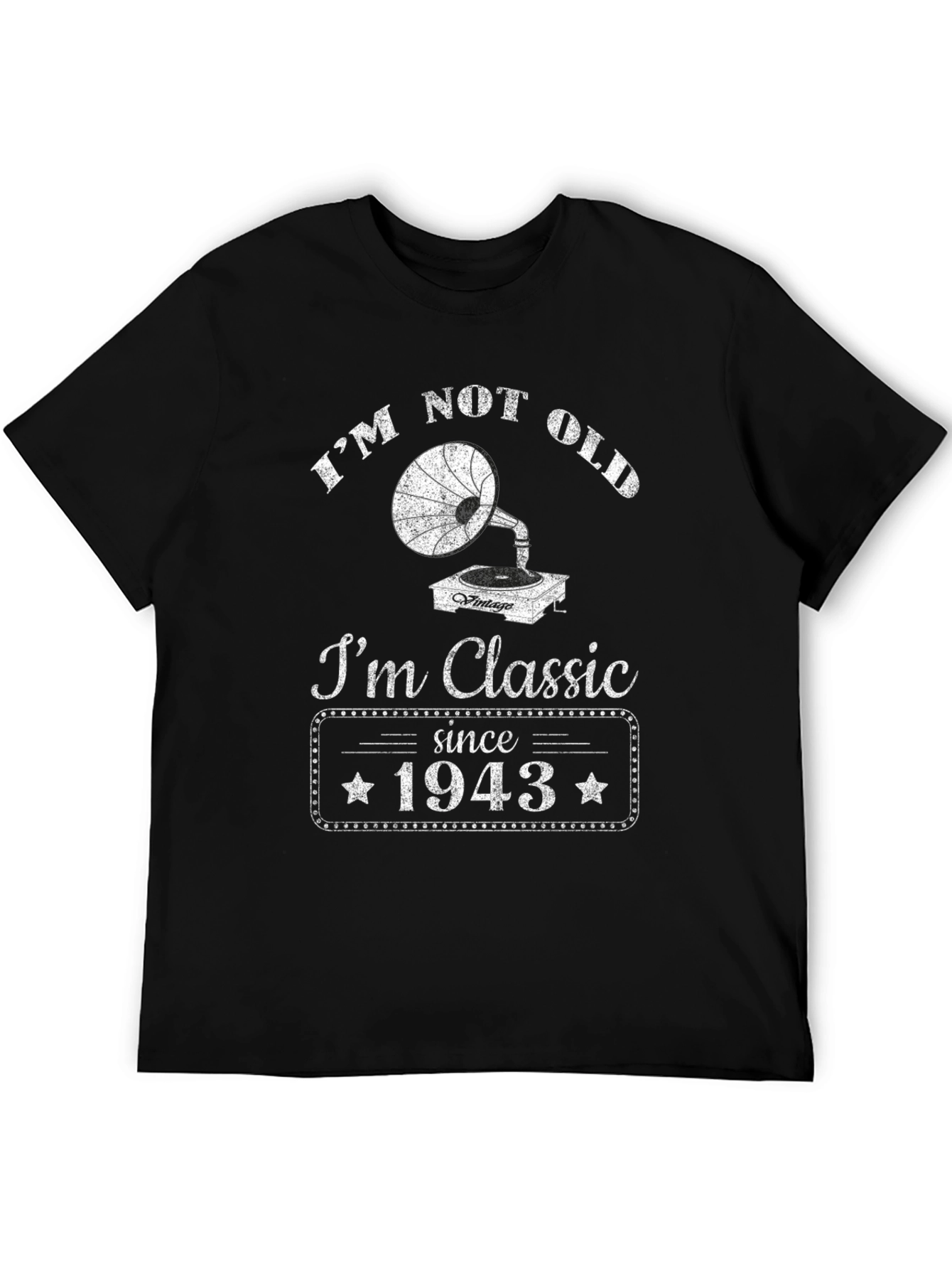 Black Classic Since 1943 Black Graphic Tee view 5