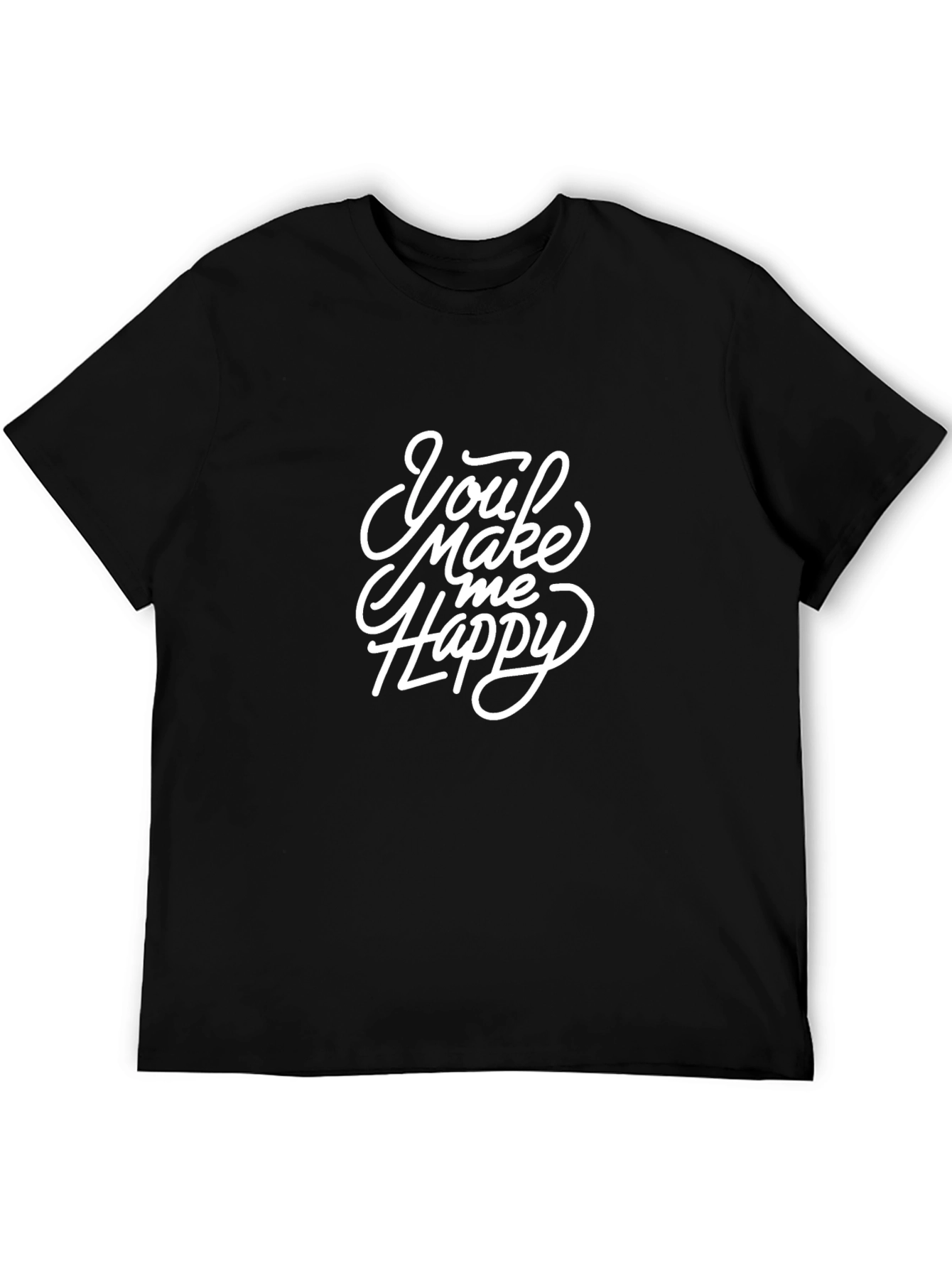 Black You Make Me Happy Black Graphic Tee view 5