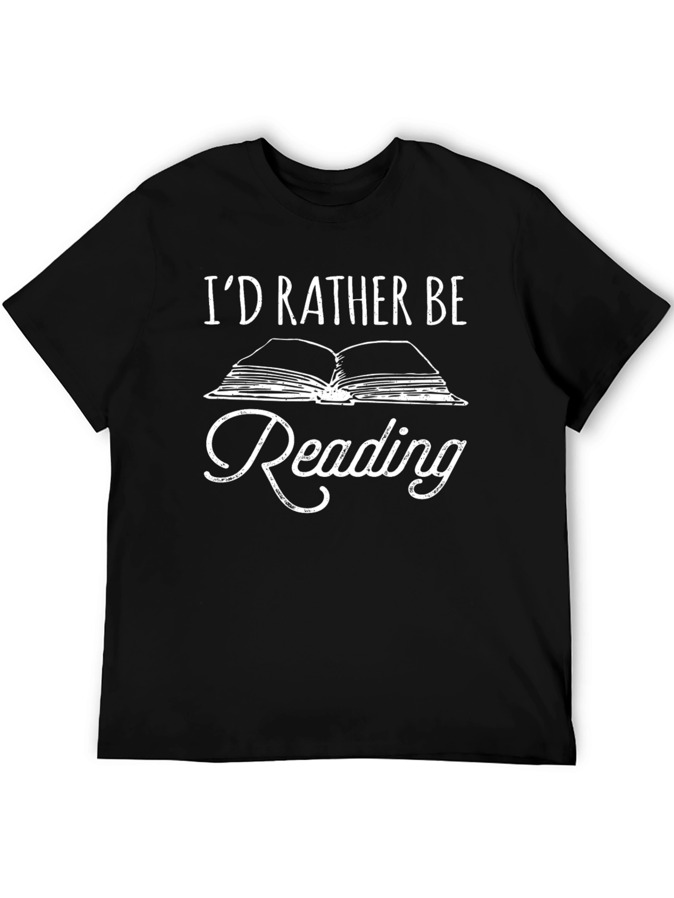 Black I'd Rather Be Reading T-Shirt view 5