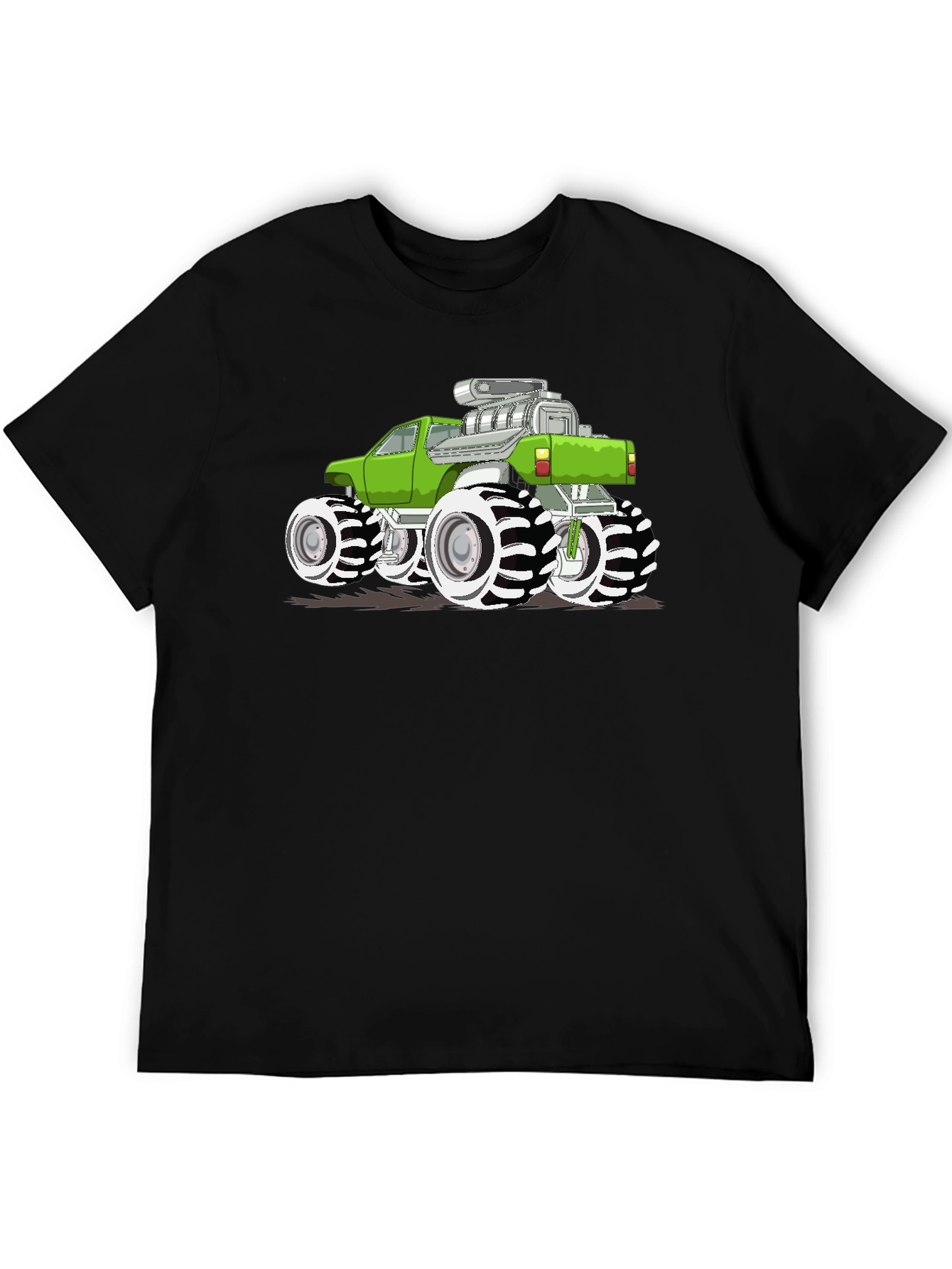 Black Monster Truck Graphic Tee - Black view 5
