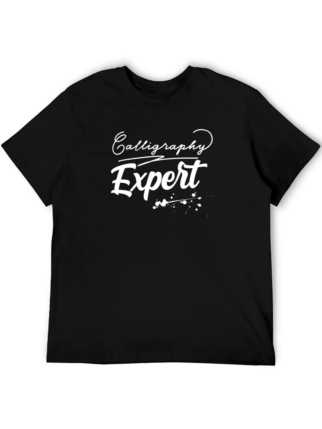 Black Calligraphy Expert Graphic T-Shirt - Black view 5