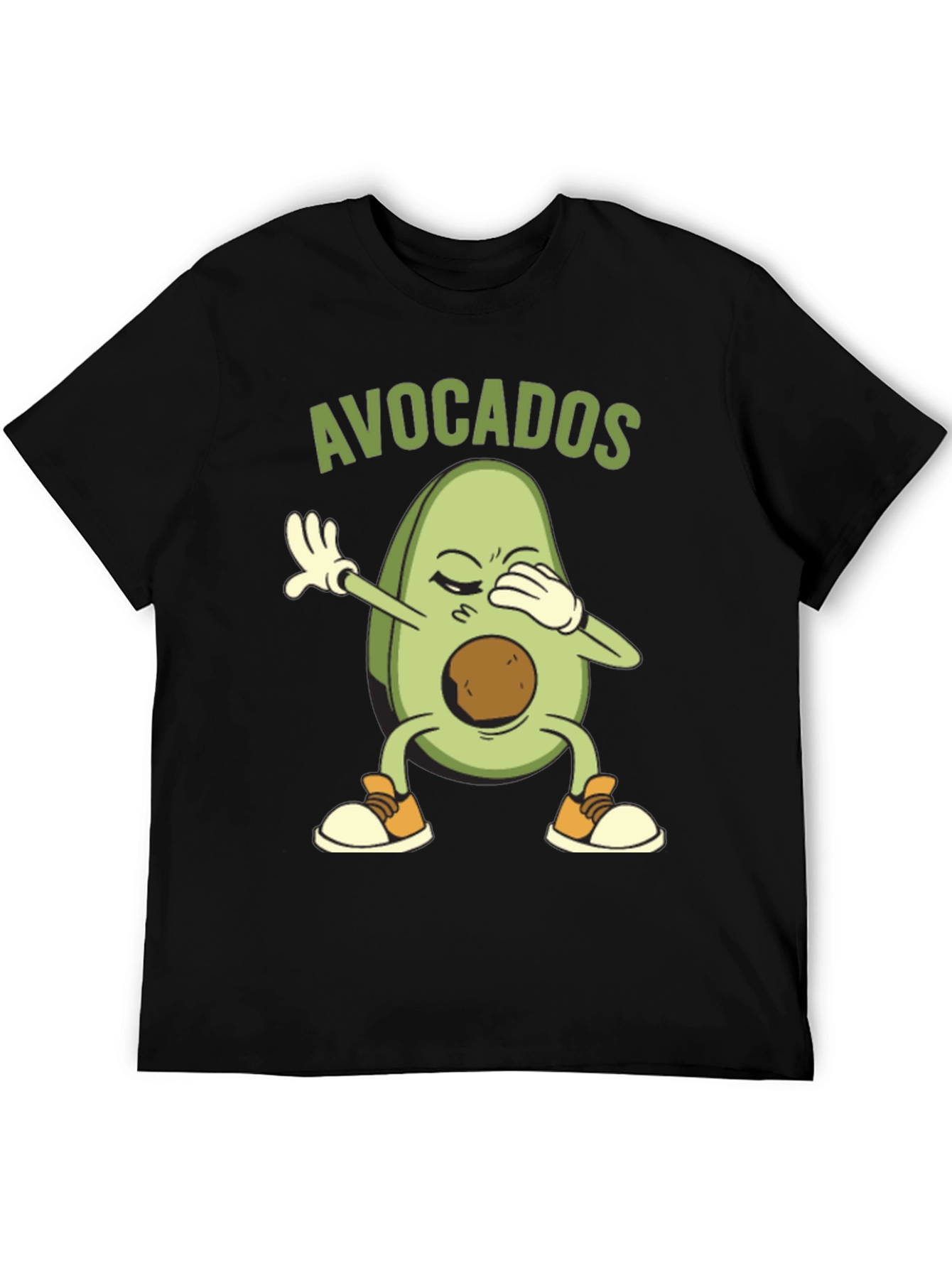 Black Avocado Dabbing Graphic Tee - Novelty T-Shirt view 5