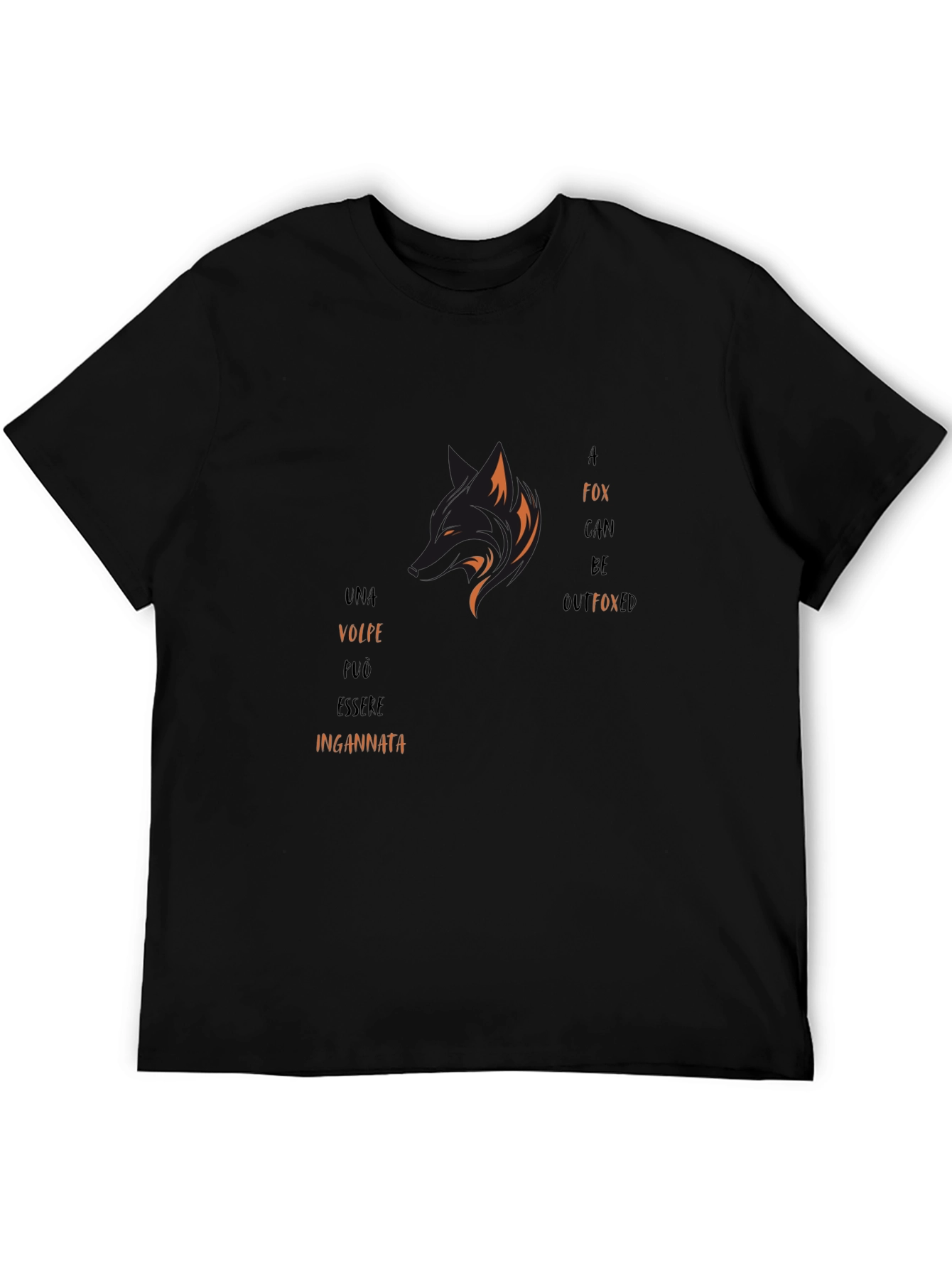Black Outfoxed Graphic T-Shirt - Stylish Design view 5