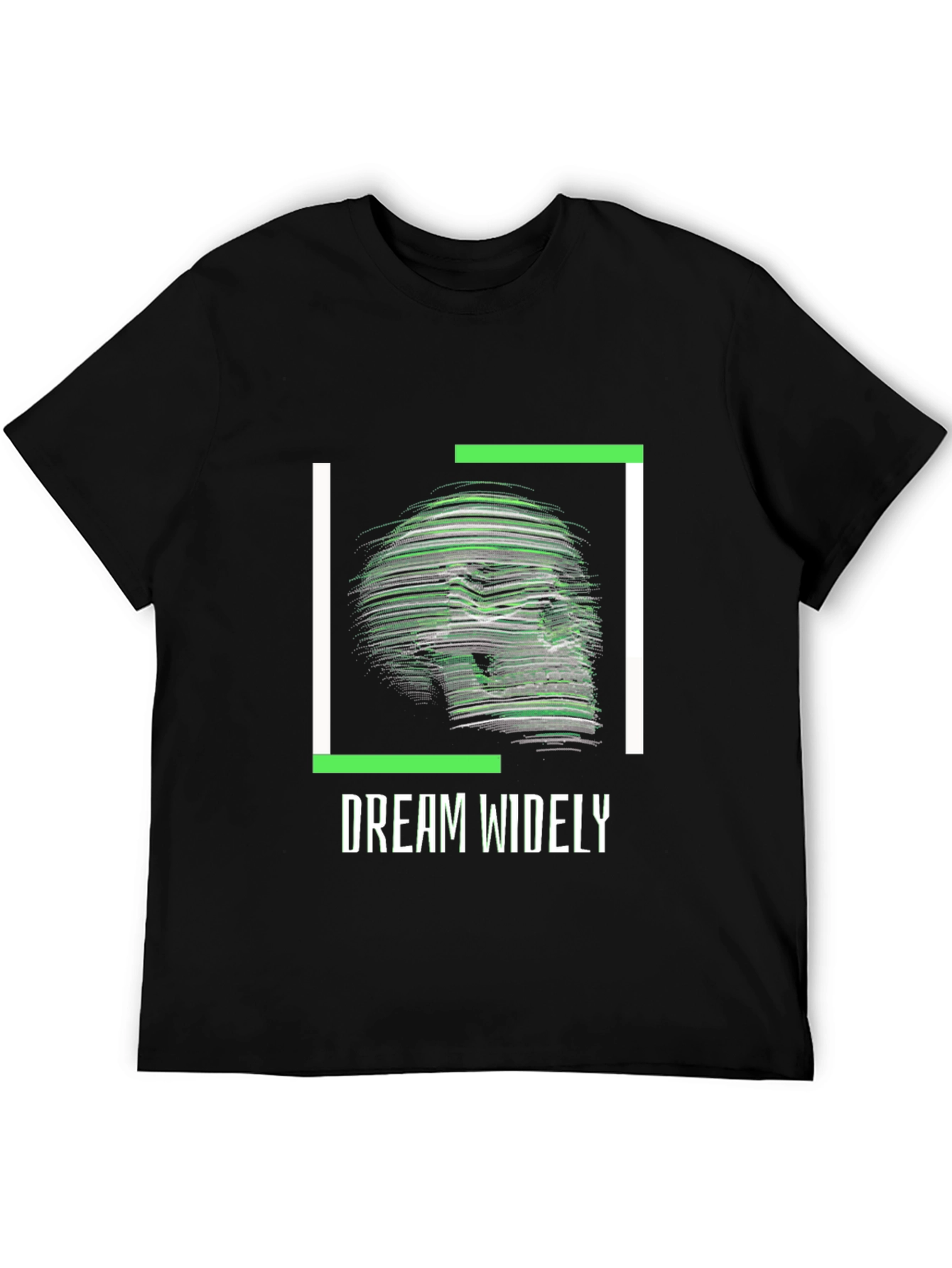 Black Dream Widely Graphic T-Shirt - Modern Skull Design view 5