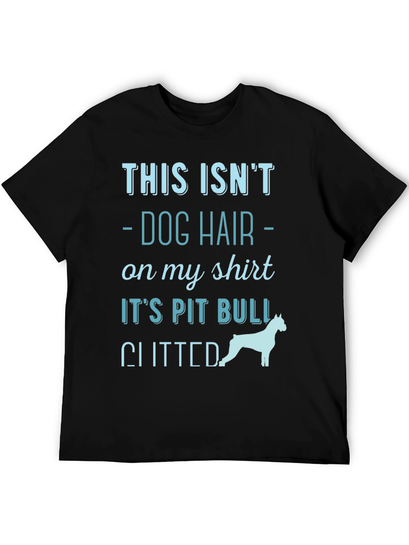 Black Pitbull Glitter T-Shirt - Dog Lover Tee view 5