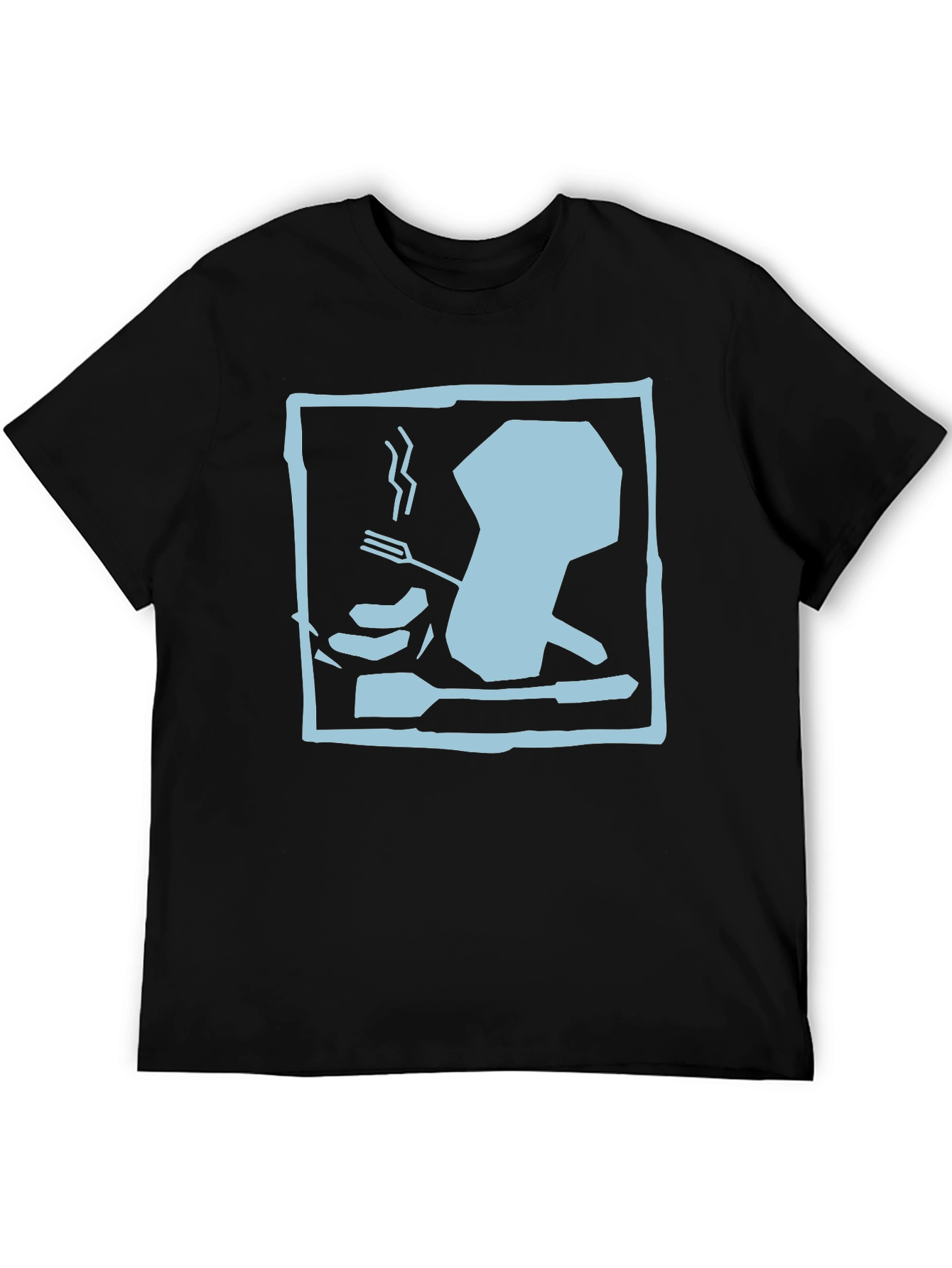 Black Chef Hat Silhouette Graphic T-Shirt - Black view 5