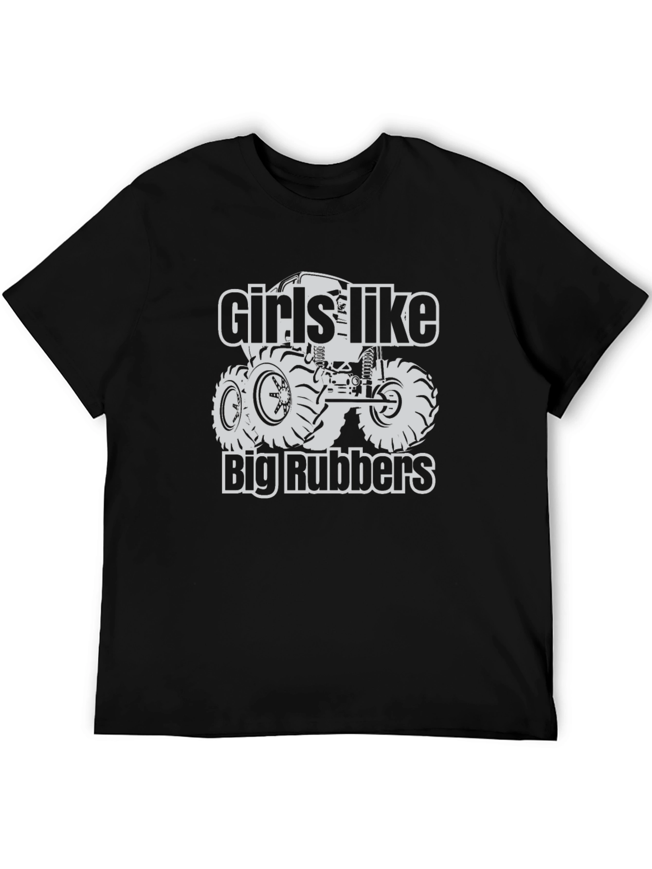 Black Girls Like Big Rubbers Monster Truck Graphic Tee view 5