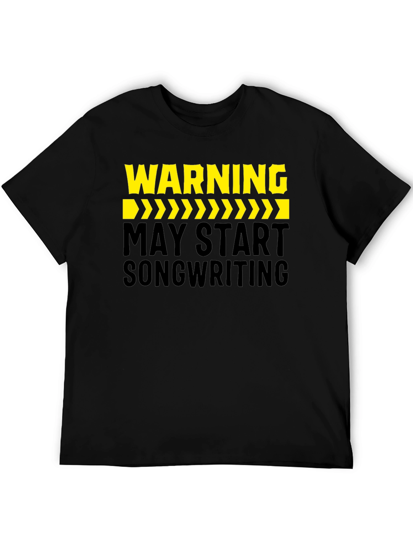 Black Warning May Start Songwriting Black T-Shirt view 5