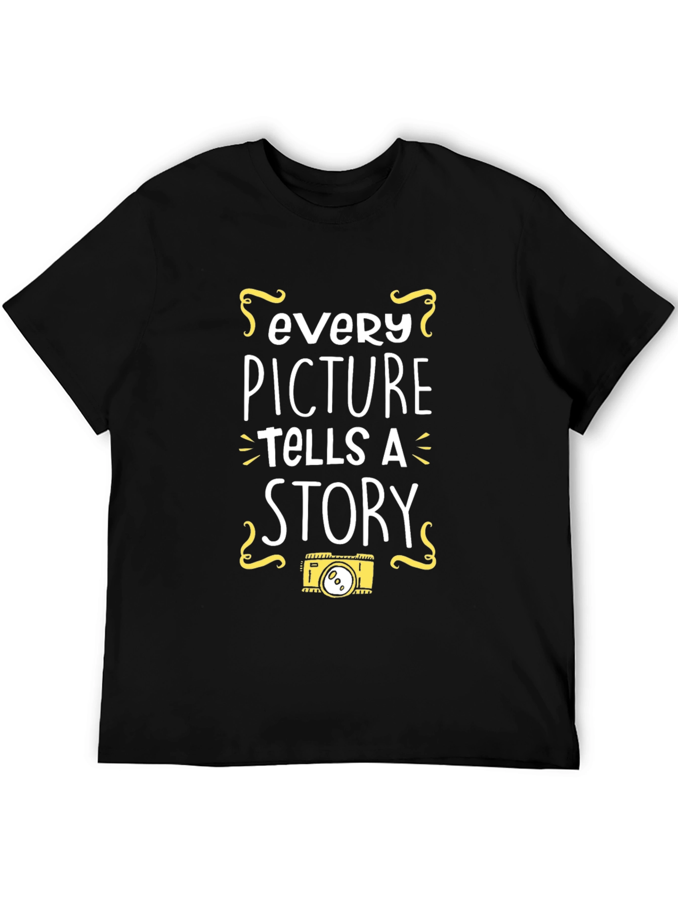 Black Every Picture Tells a Story Graphic Tee view 5
