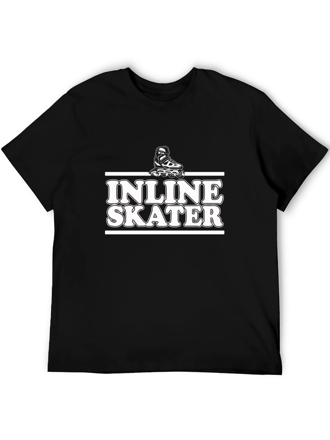 Black Inline Skater Graphic T-Shirt - Black Cotton Tee view 5