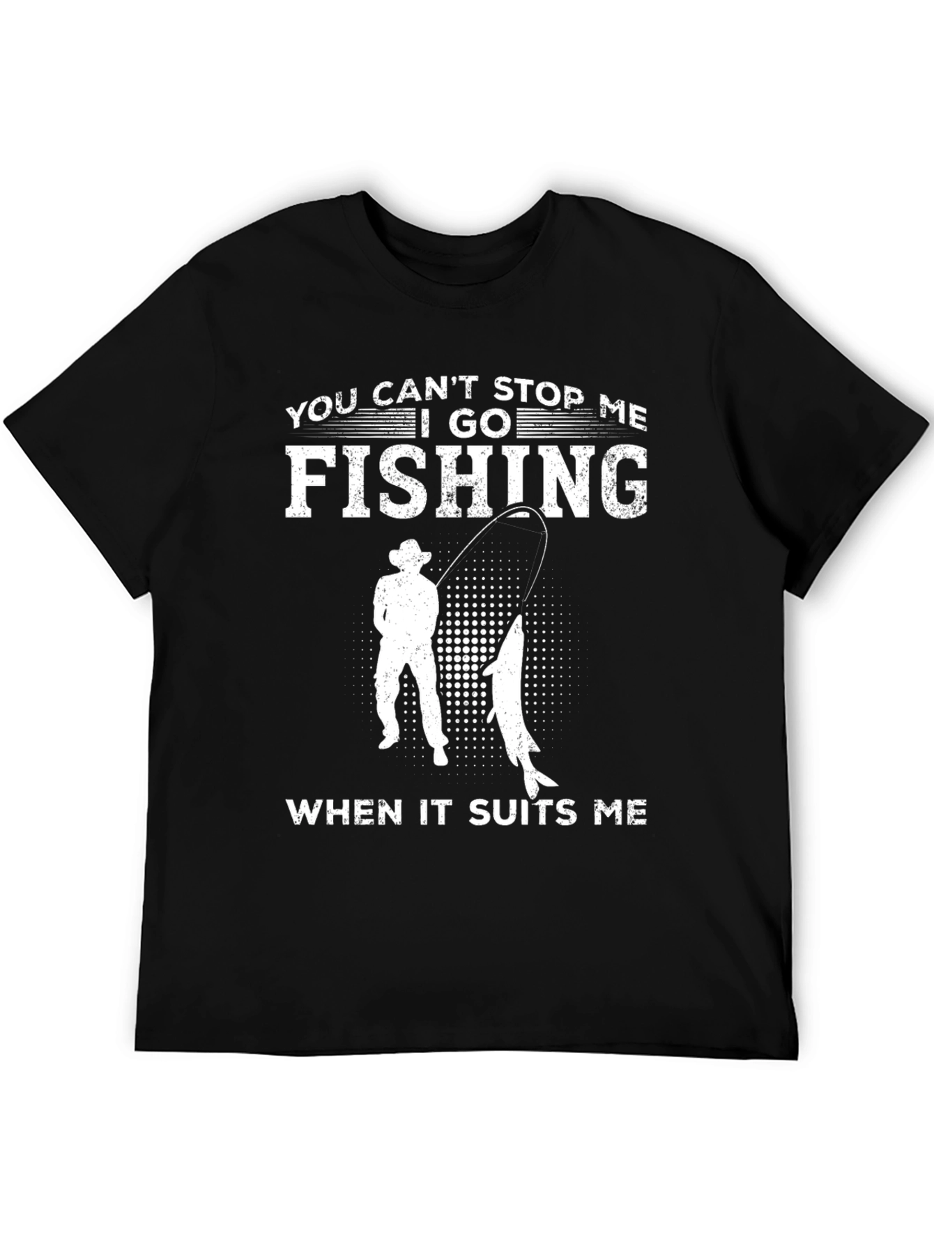 Black Fishing T-Shirt - You Can't Stop Me view 5