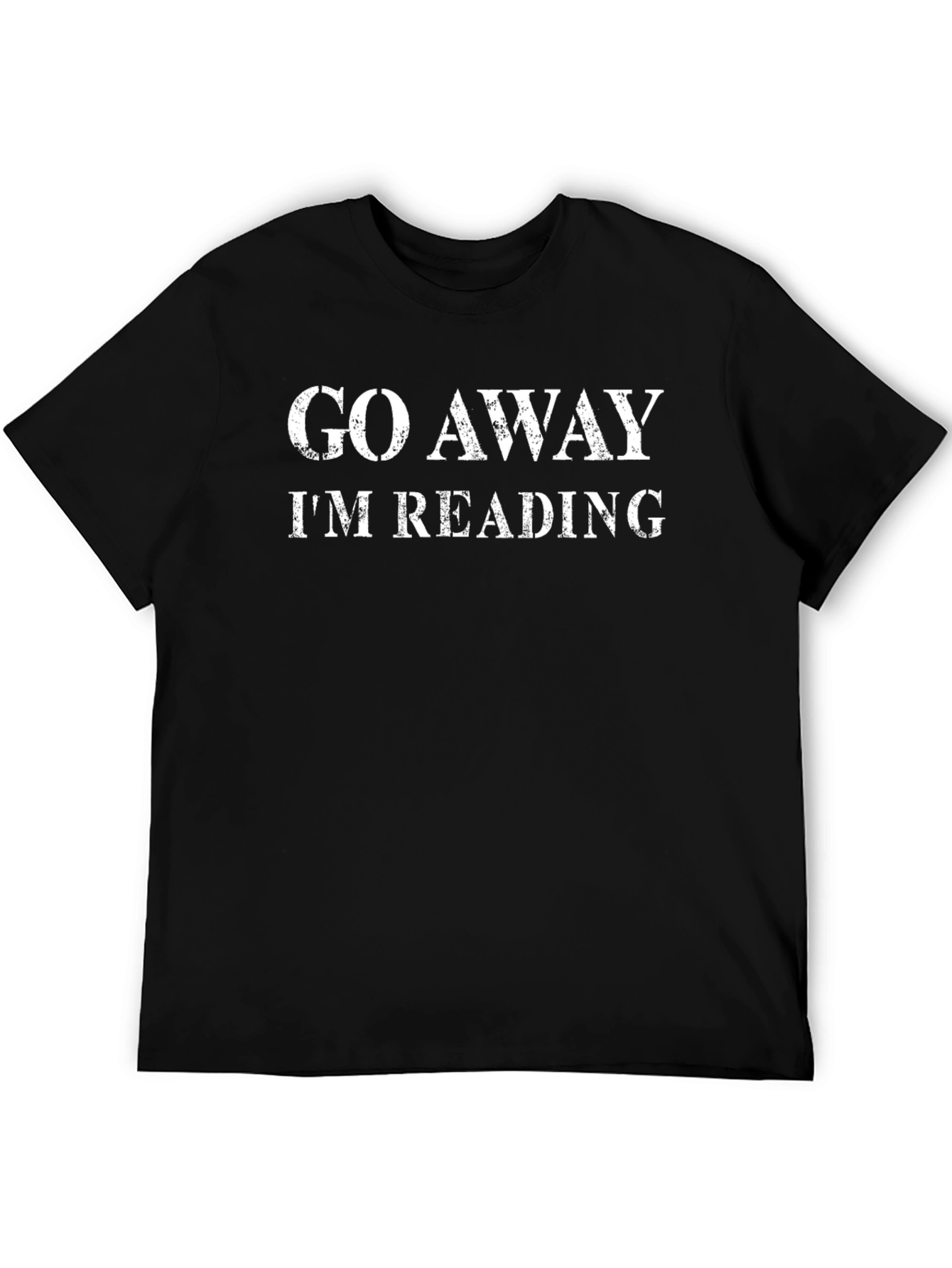 Black Go Away I'm Reading Novelty T-Shirt - Black view 5