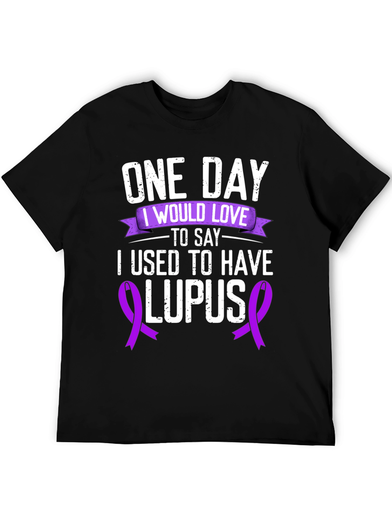 Black One Day I Would Love to Say I Used to Have Lupus T-Shirt view 5