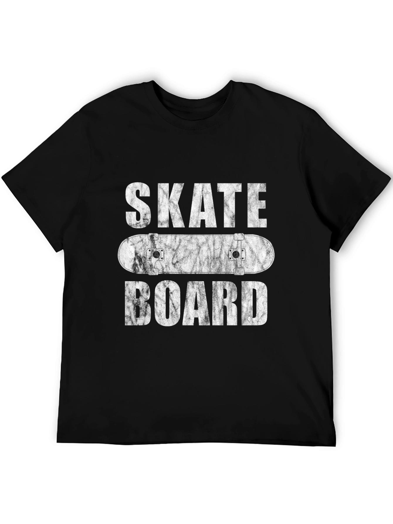 Black Skateboard Graphic Tee - Cool Skateboarding Design view 5