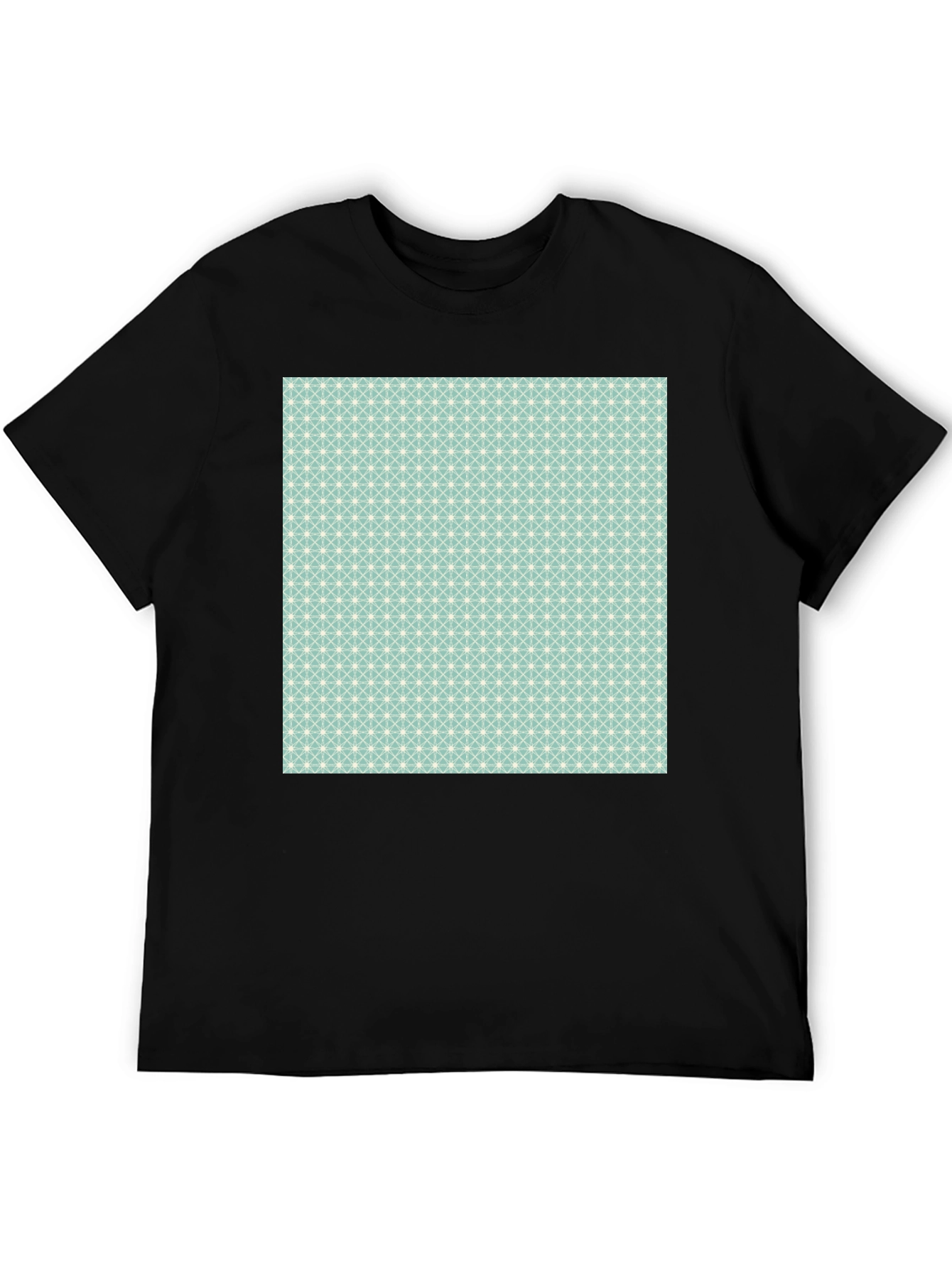 Black Modern Pattern Black T-Shirt view 5