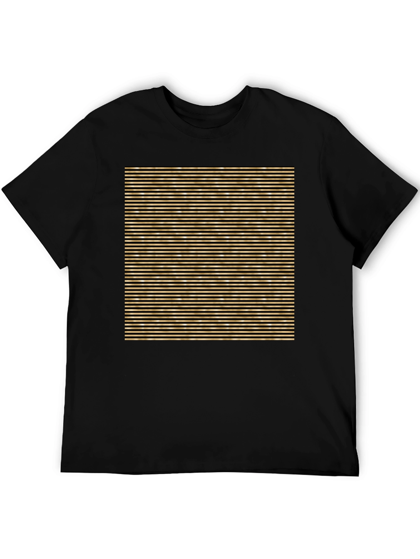 Black Striped Graphic Tee - Black view 5