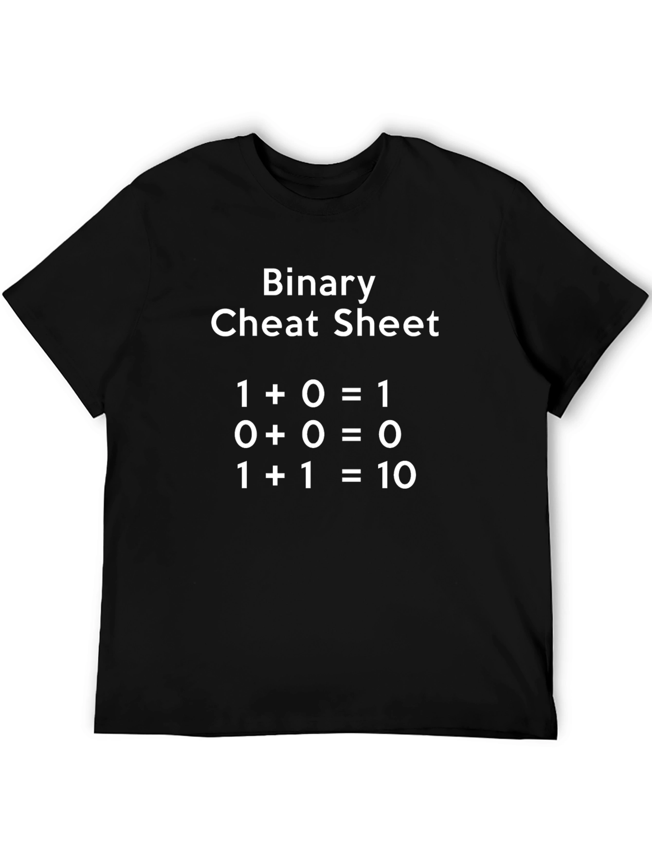 Black Binary Cheat Sheet T-Shirt - Geeky Programmer Tee view 5