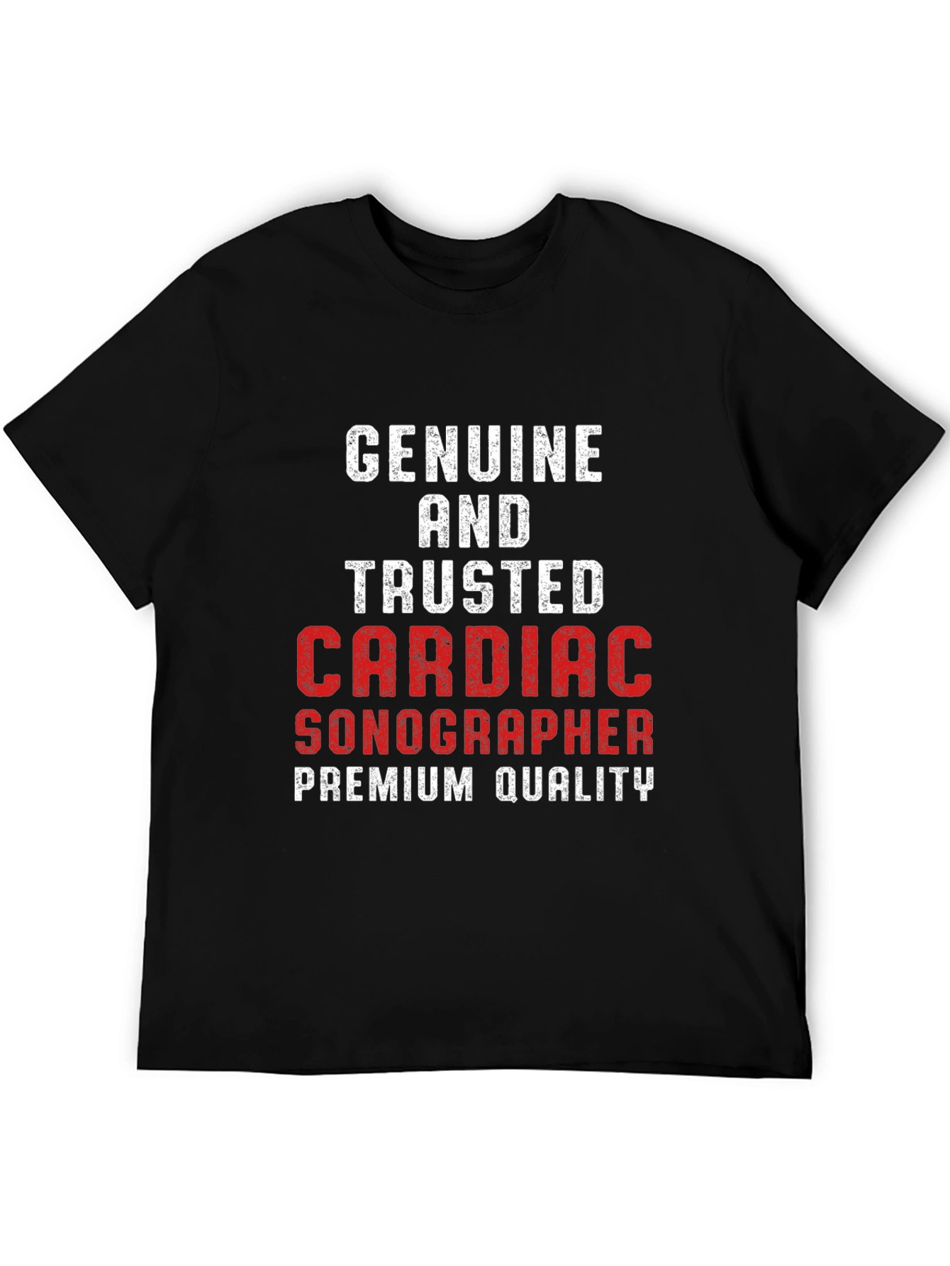 Black Cardiac Sonographer Premium Quality T-Shirt view 5