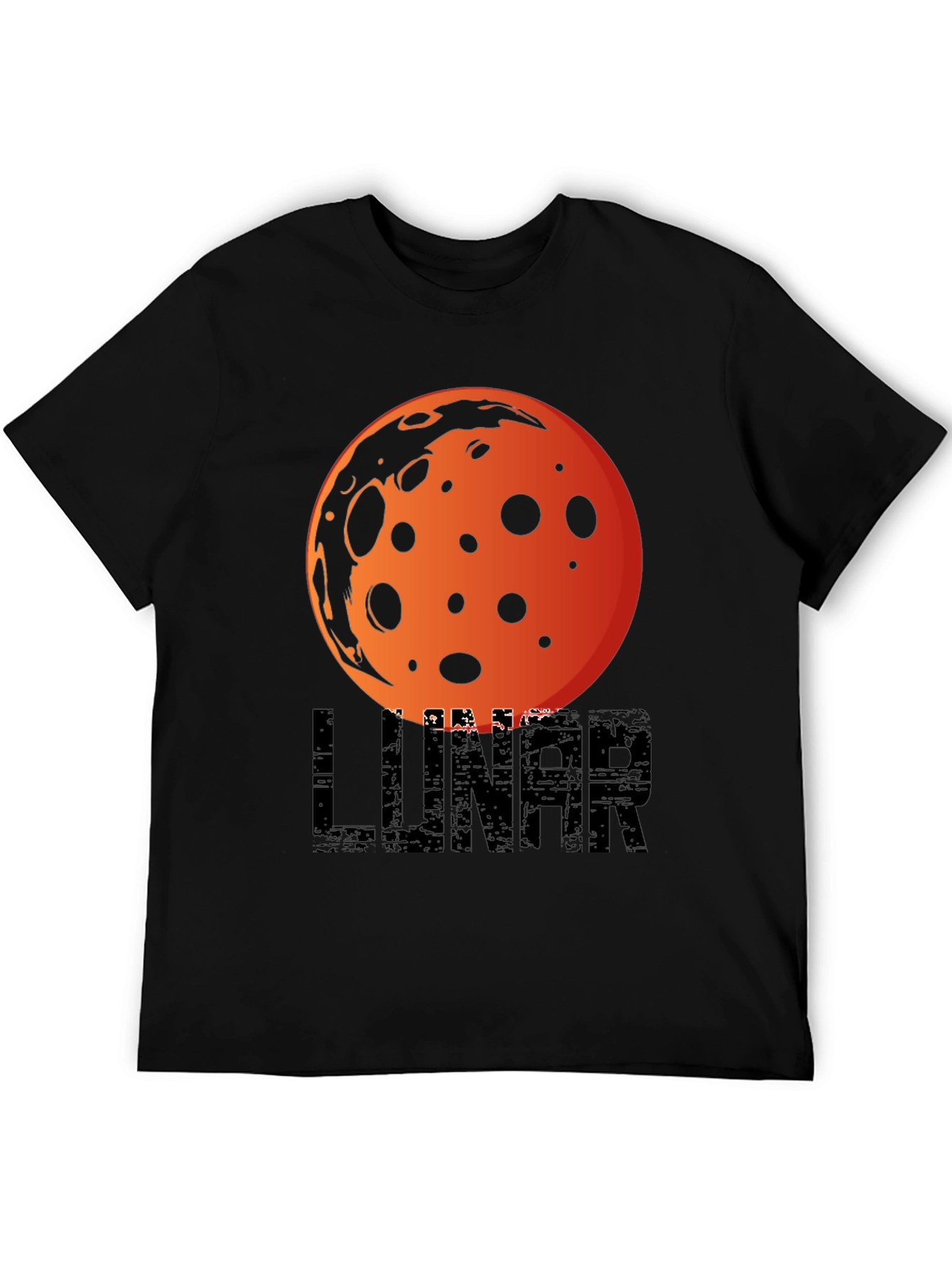 Black Lunar Graphic T-Shirt -  Space Inspired Design view 5
