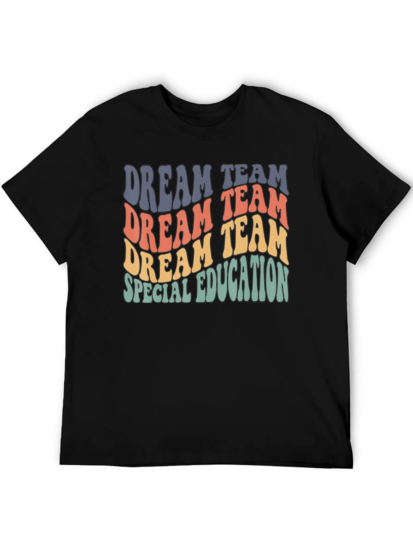 Black Dream Team Special Education Retro T-Shirt view 5