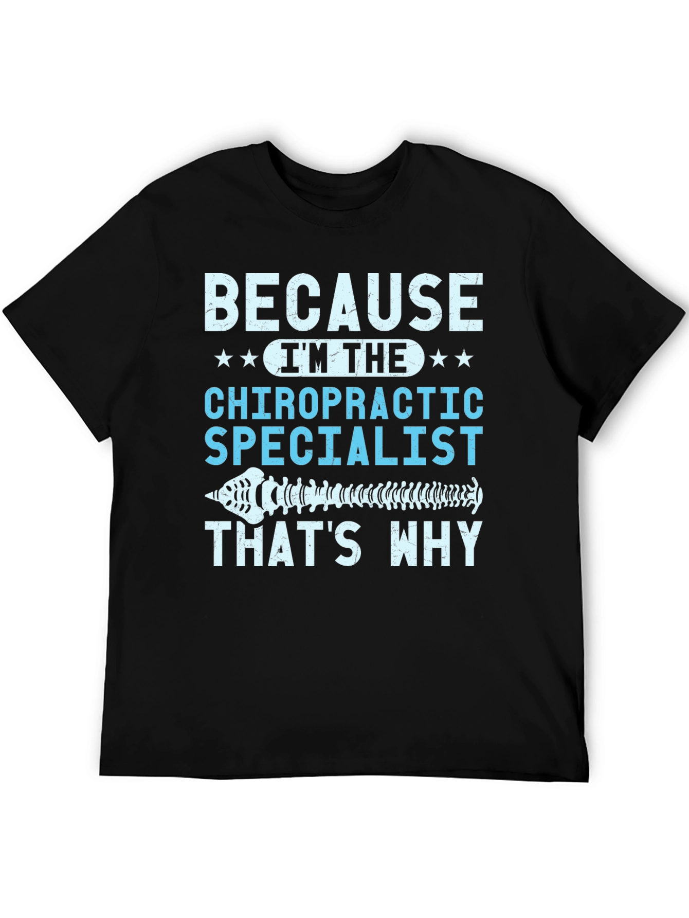 Black Chiropractic Specialist T-Shirt view 5
