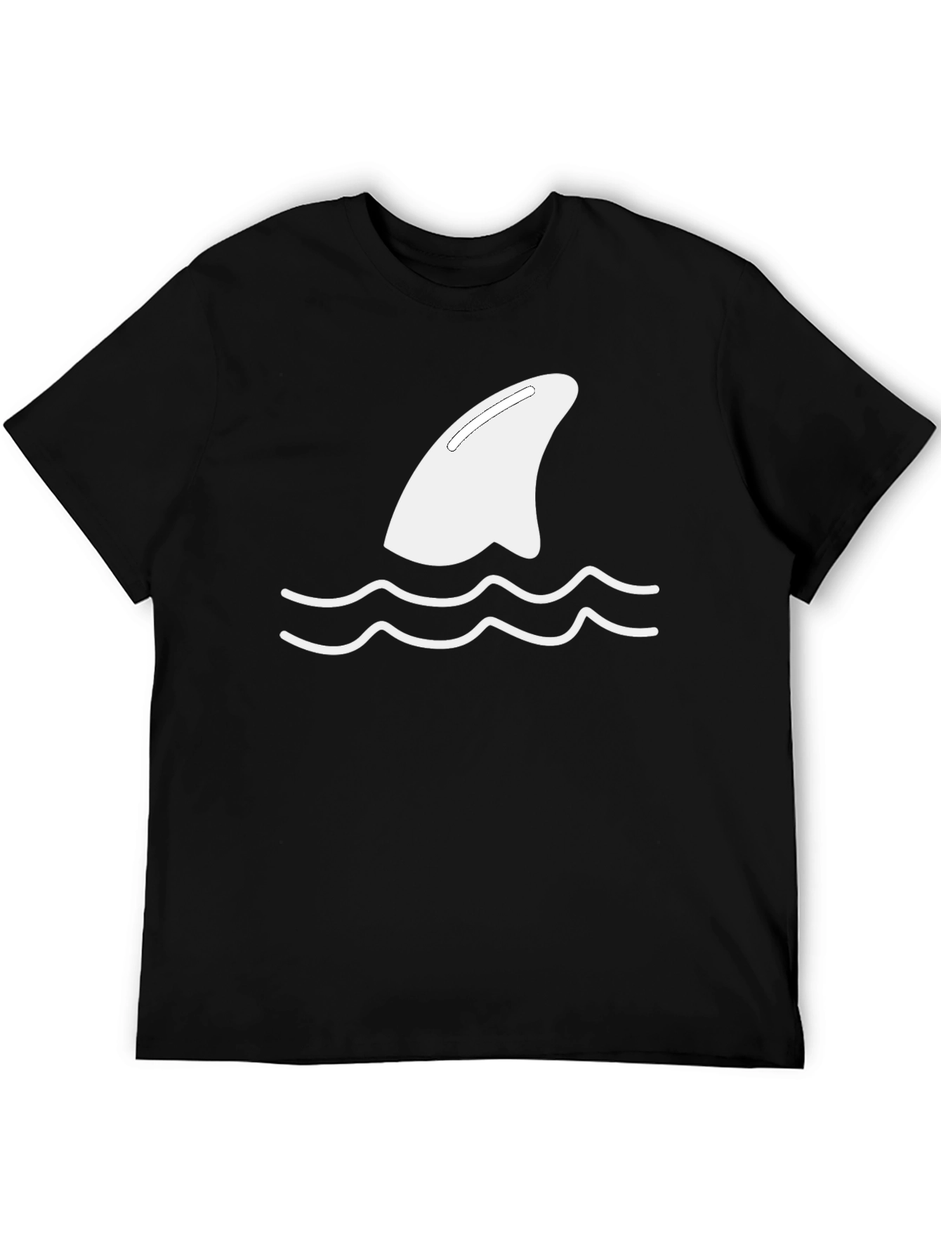 Black Men's Black Shark Fin Tee view 5