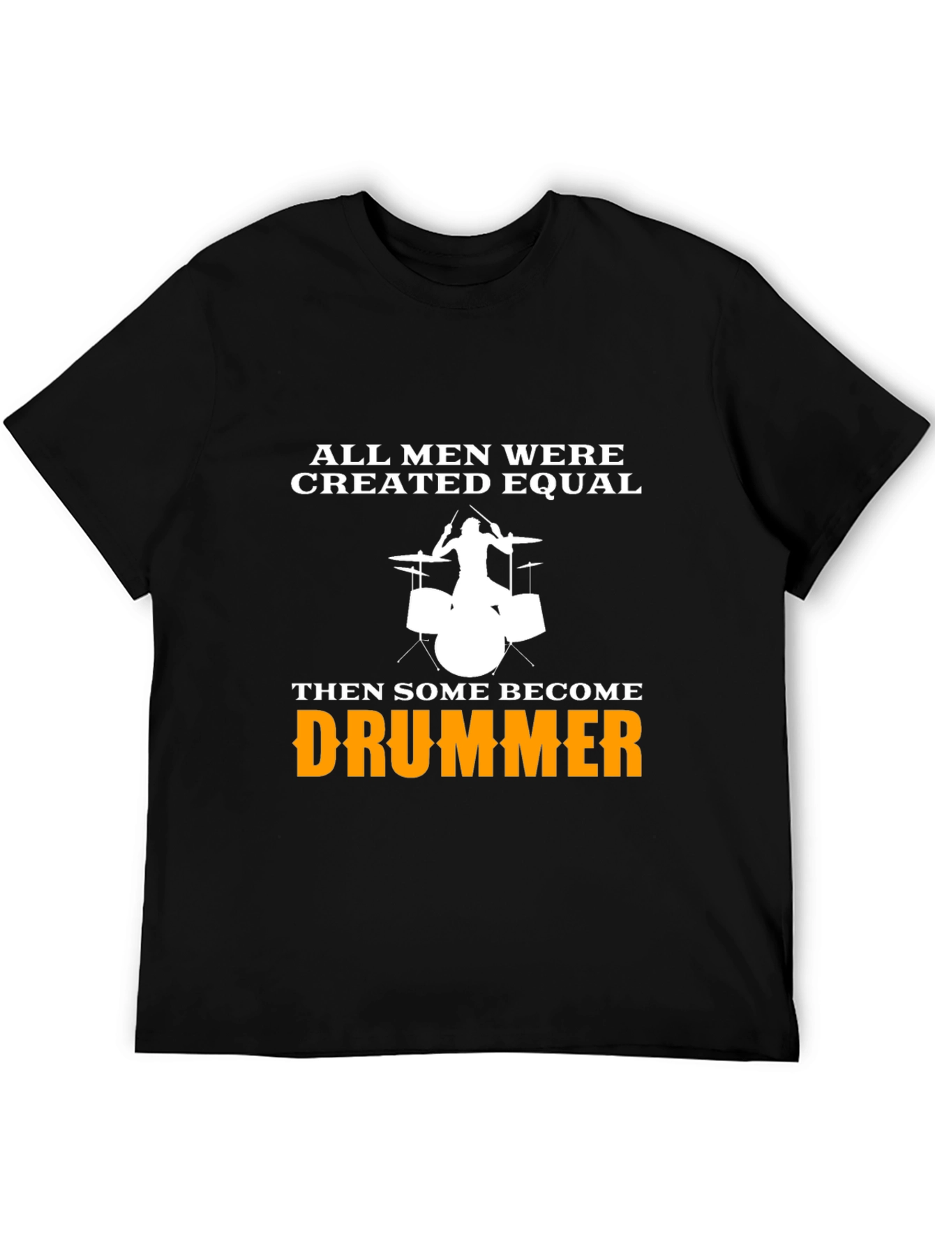 Black Drummer T-Shirt: All Men Created Equal Graphic Tee view 5