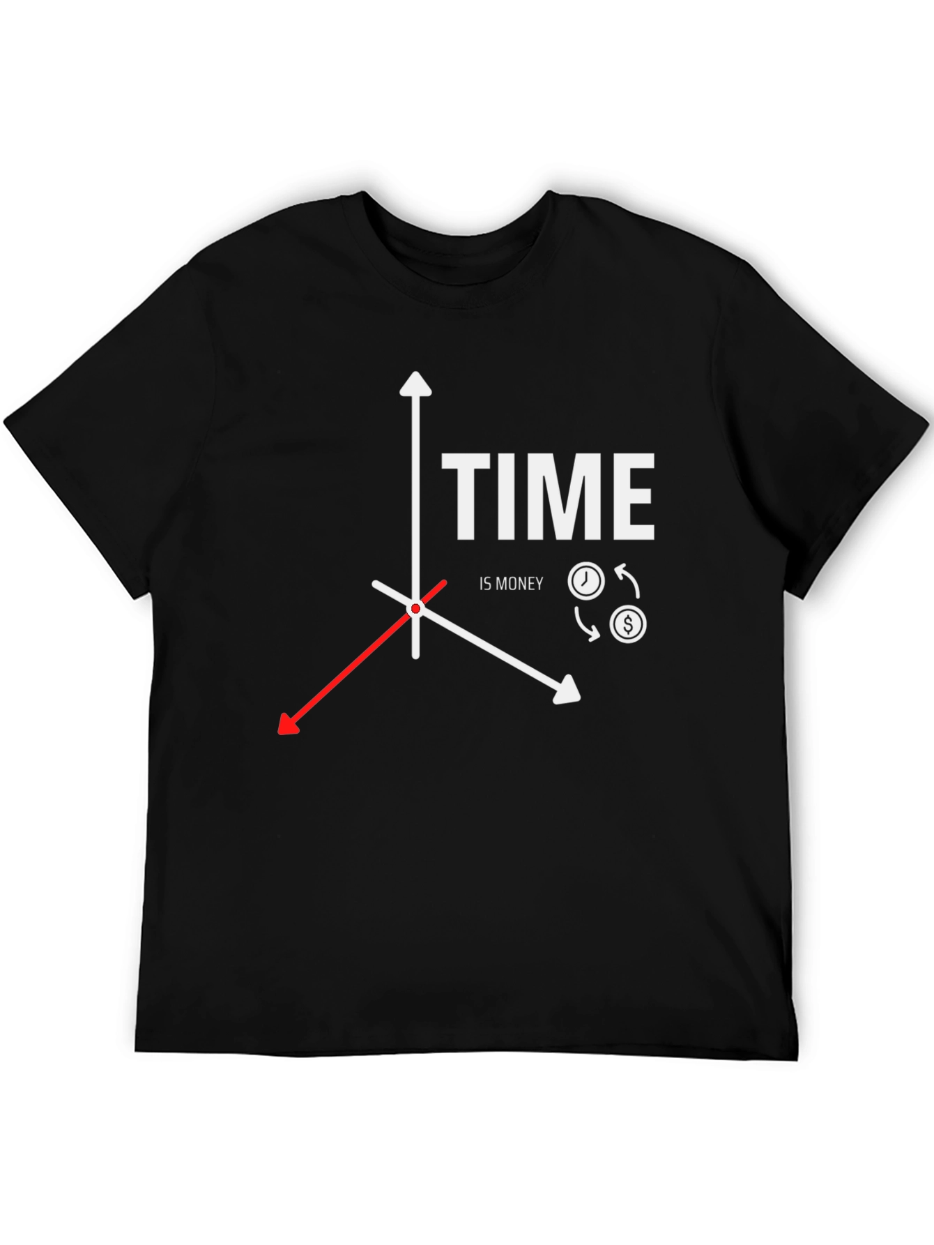 Black Time is Money Graphic Tee - Modern Menswear view 5