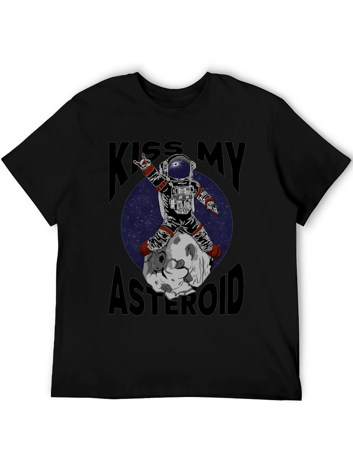 Black Kiss My Asteroid Graphic T-Shirt view 5