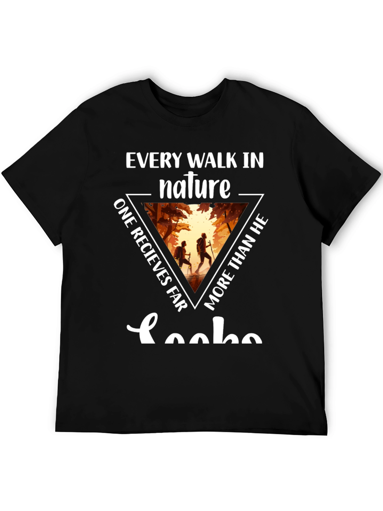 Black Nature Walk Graphic Tee - Adventure Ready Shirt view 5