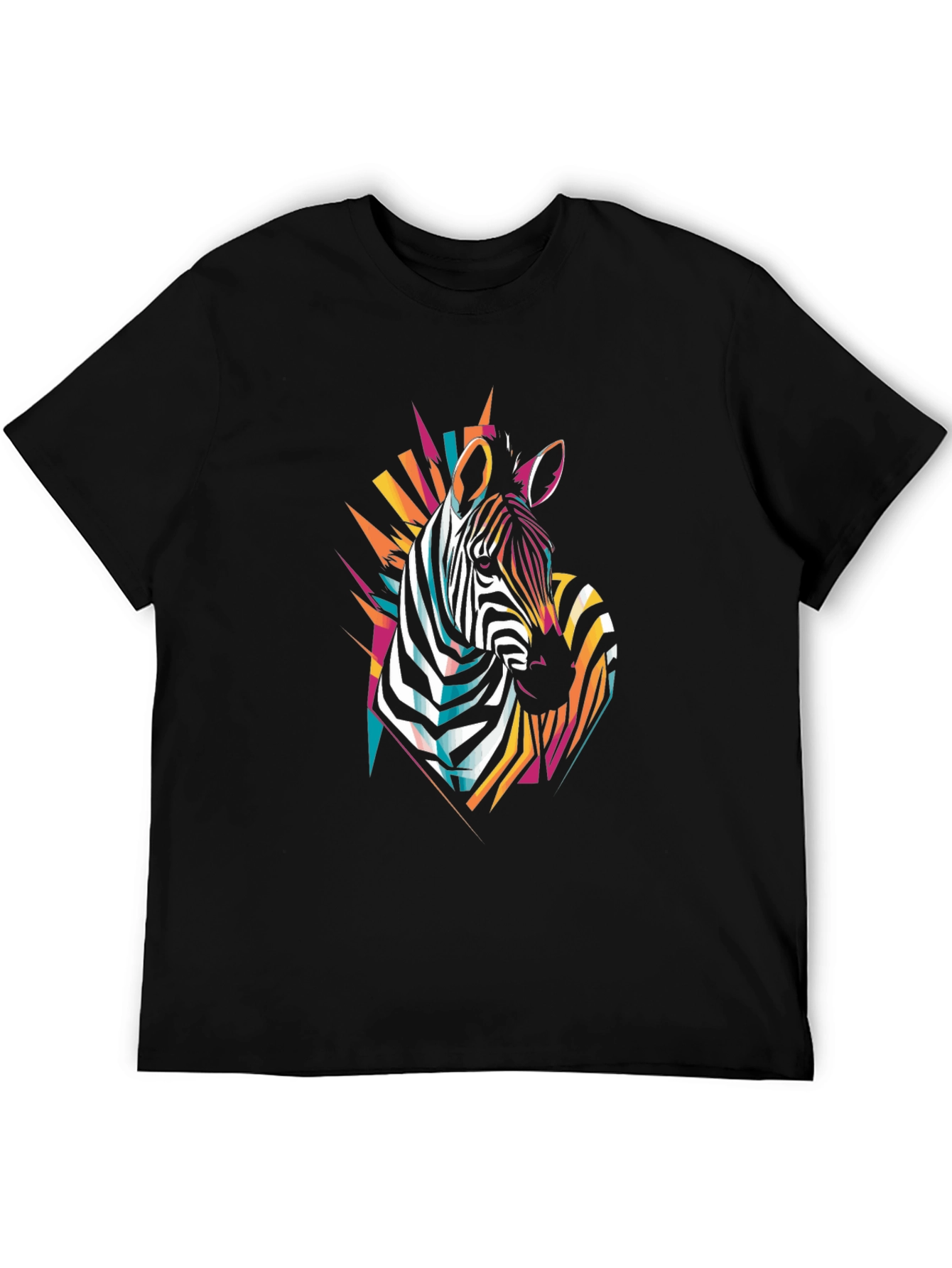 Black Zebra Graphic T-Shirt - Bold Artistic Design view 5