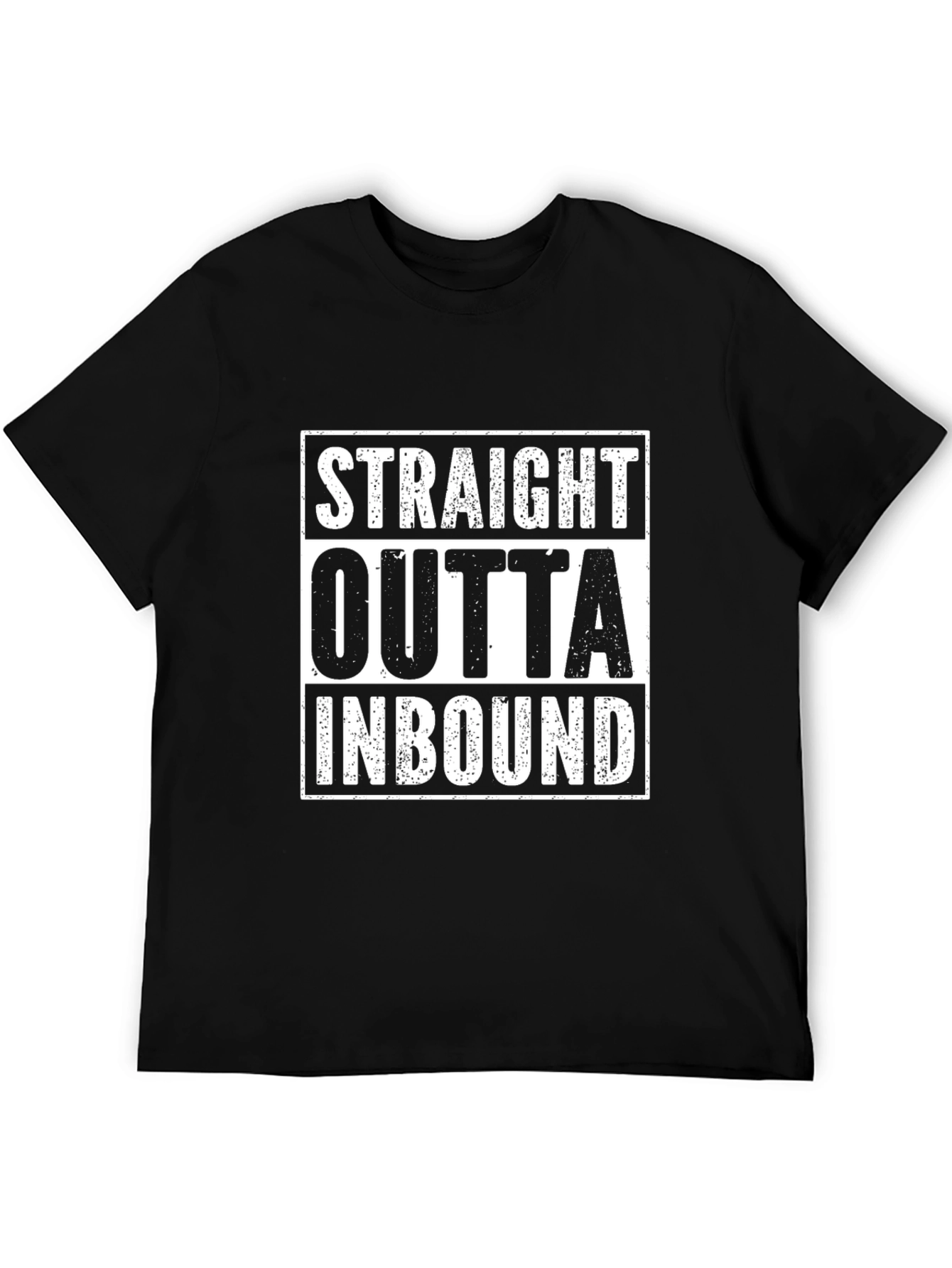 Black Straight Outta Inbound Graphic T-Shirt - Black view 5