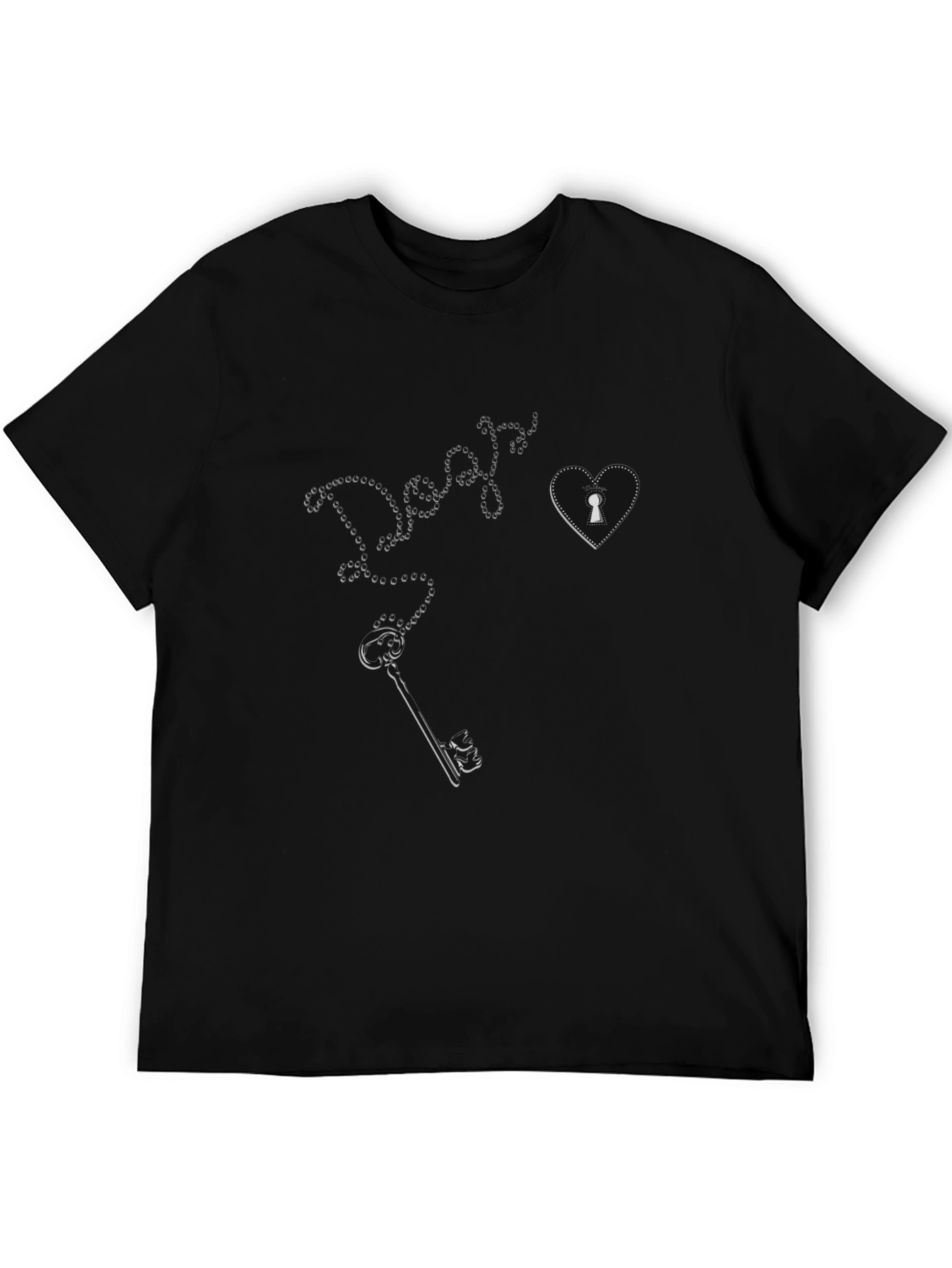 Black Dogs are Key to My Heart Black T-Shirt view 5
