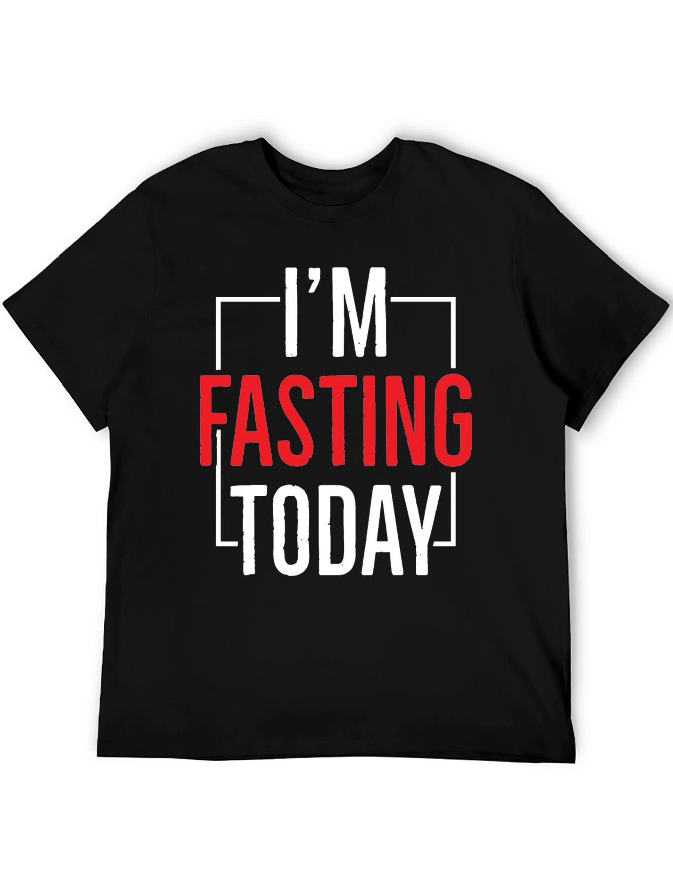 Black I'm Fasting Today Graphic Tee - Black view 5