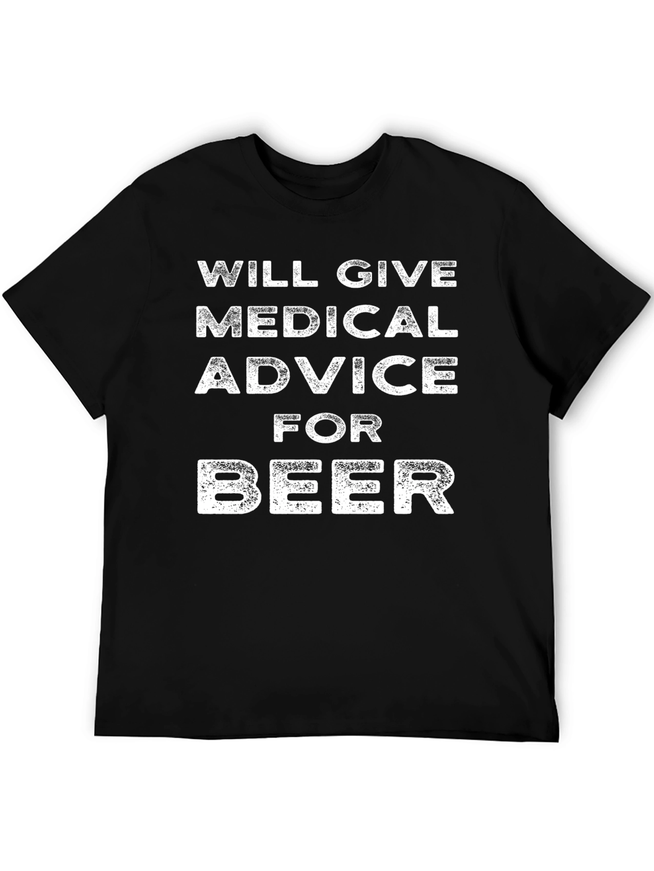 Black Medical Advice for Beer Graphic T-Shirt view 5