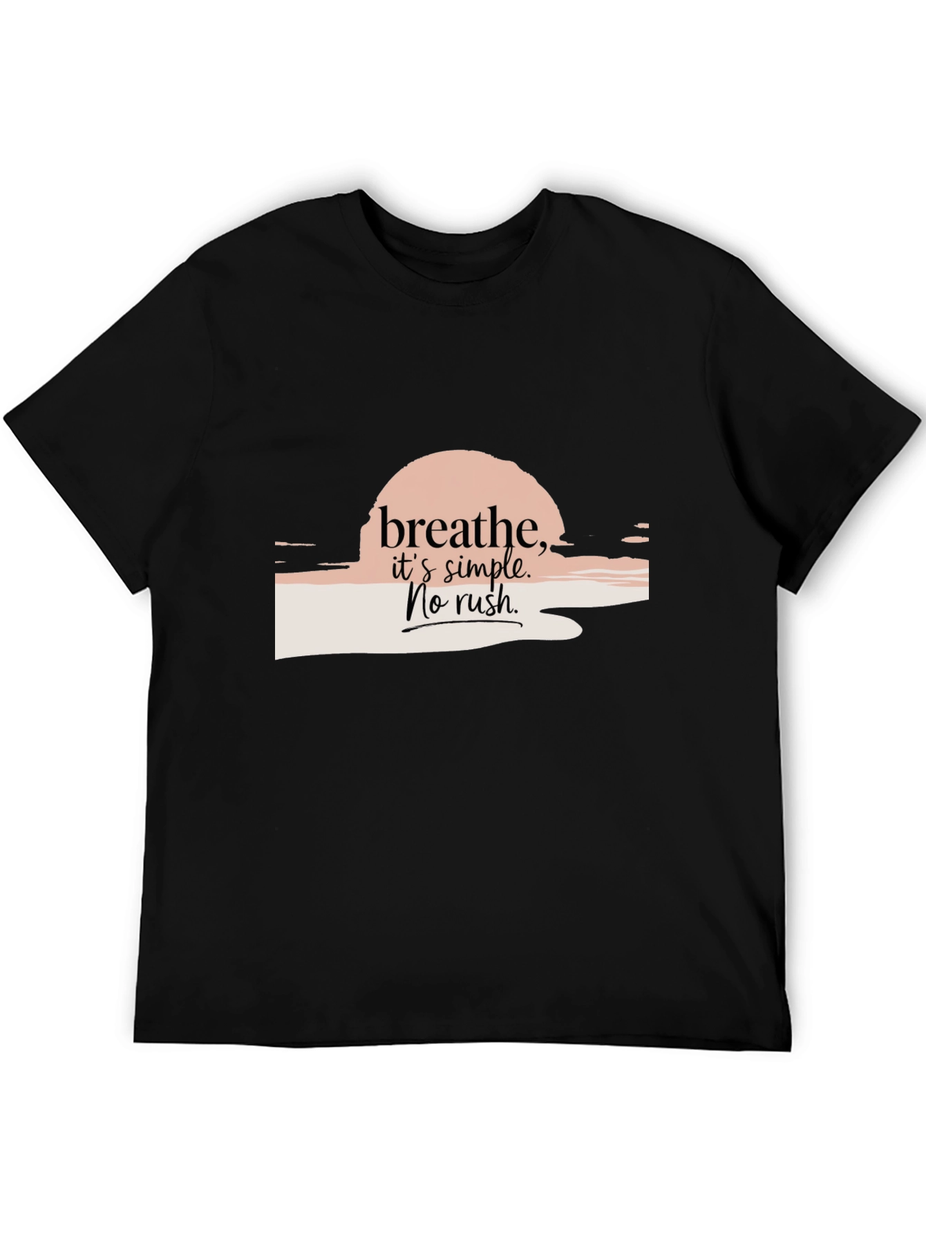 Black Breathe Simple Graphic Tee - Relaxed Fit view 5