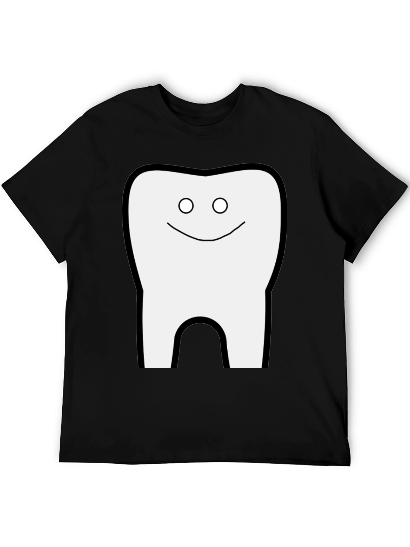 Black Funny Tooth Graphic Black T-Shirt view 5