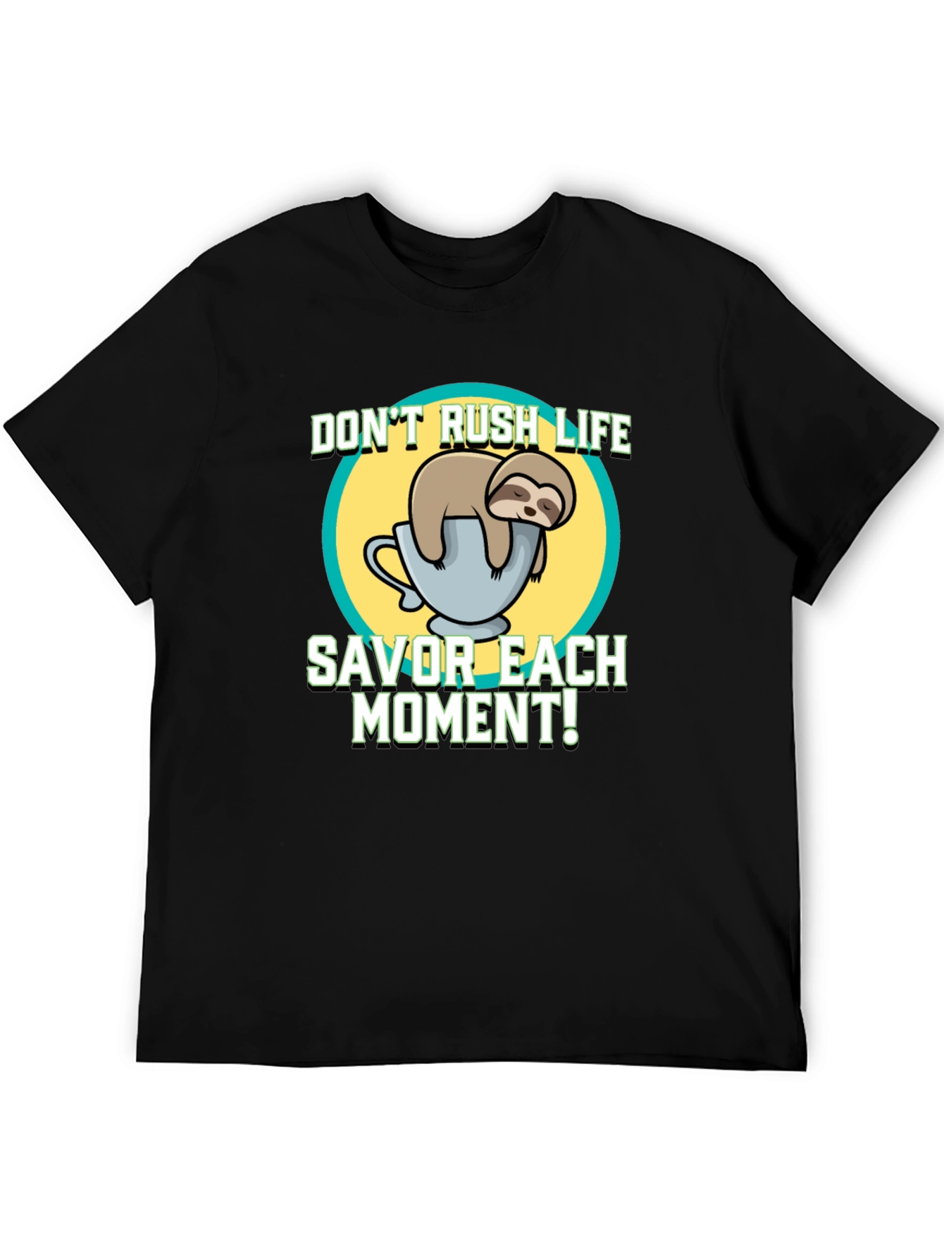 Black Sloth Savor the Moment T-Shirt - Relaxed Fit view 5