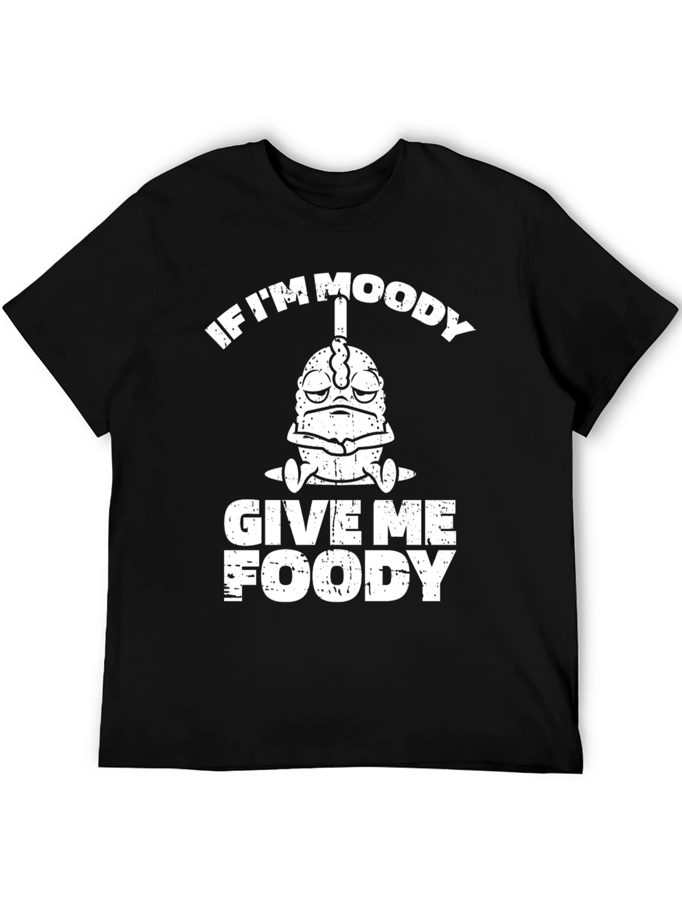 Black Moody Foody T-Shirt - Funny Graphic Tee view 5