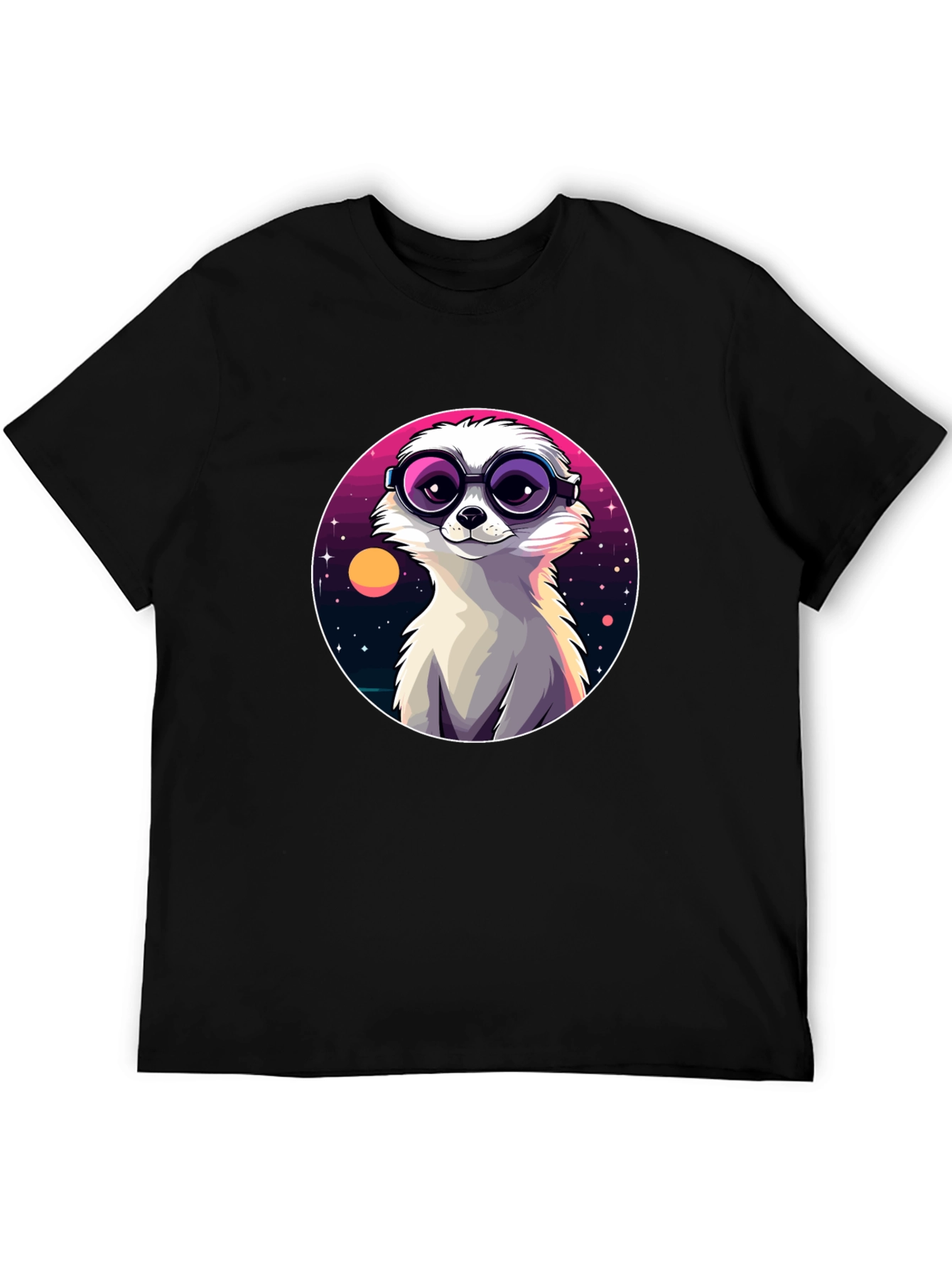 Cool Meerkat Tee - Retro Space Design - 5
