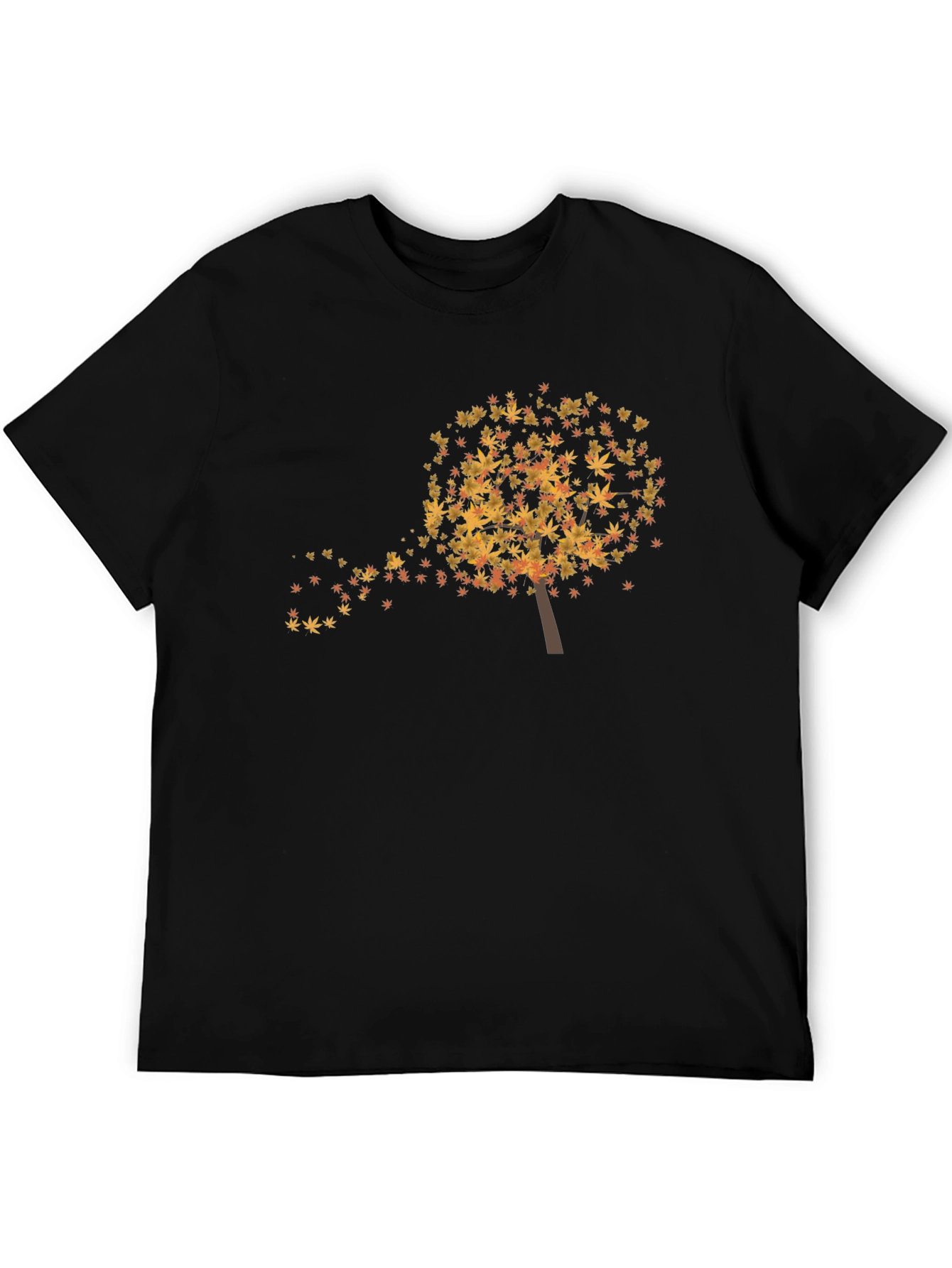 Black Fall Leaves Tree Graphic T-Shirt - Soft & Stylish view 5