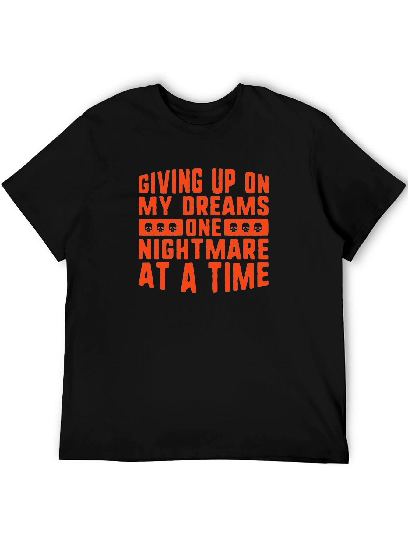 Black "Giving Up On My Dreams" Graphic Print T-Shirt view 5