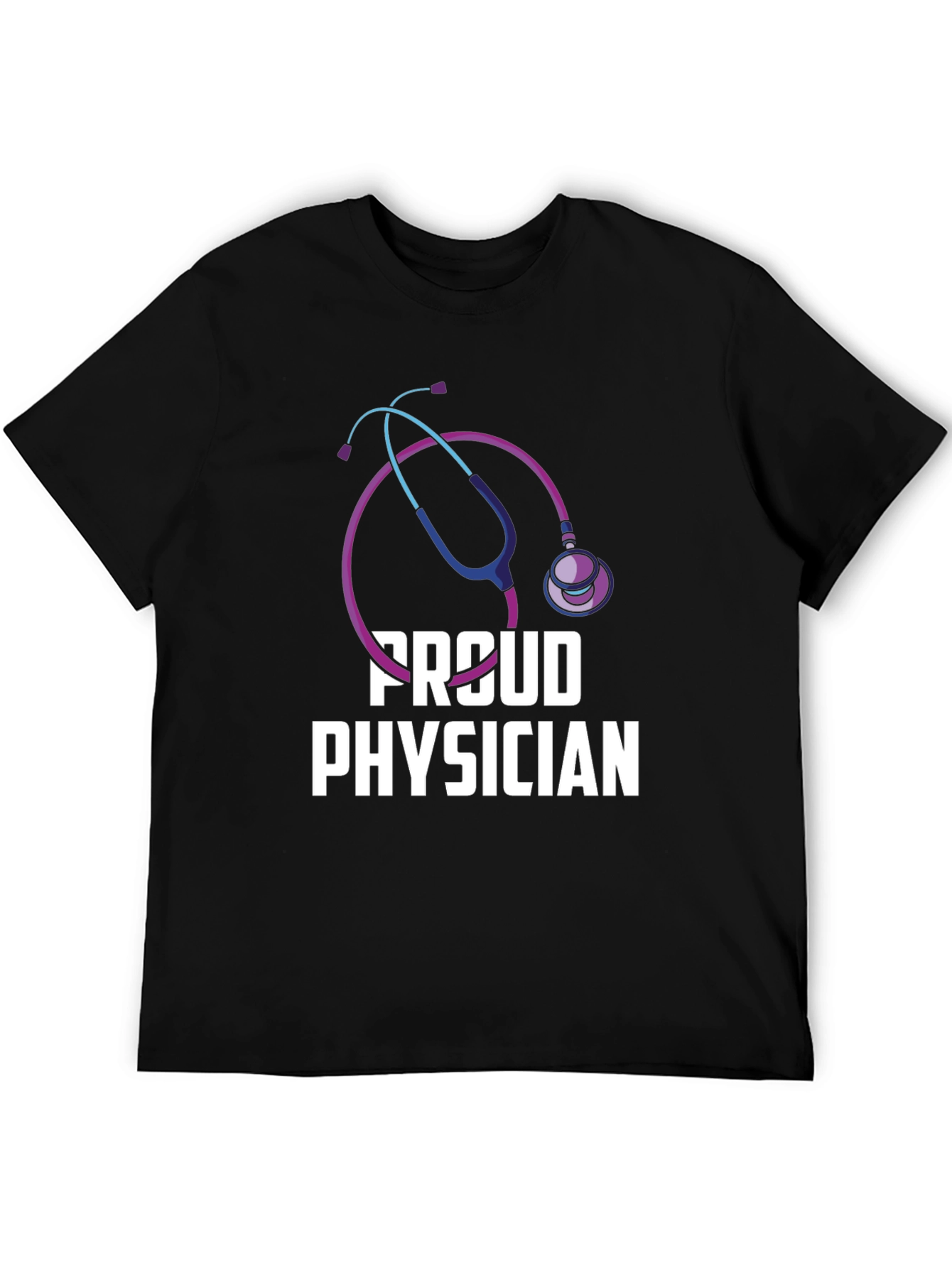 Black Proud Physician Black T-Shirt view 5