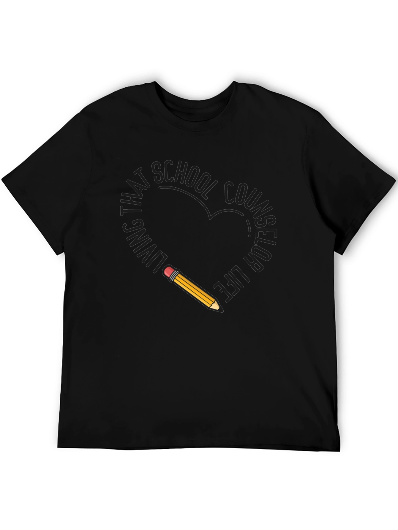School Counselor T-Shirt with Pencil Design - 5