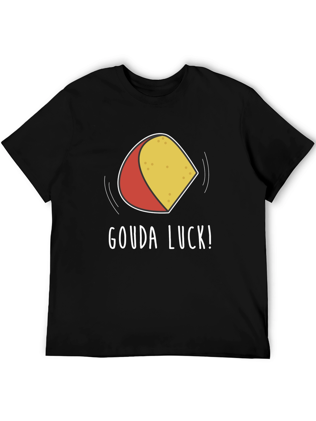 Black Gouda Luck Graphic T-Shirt - Funny Cheese Pun Tee view 5