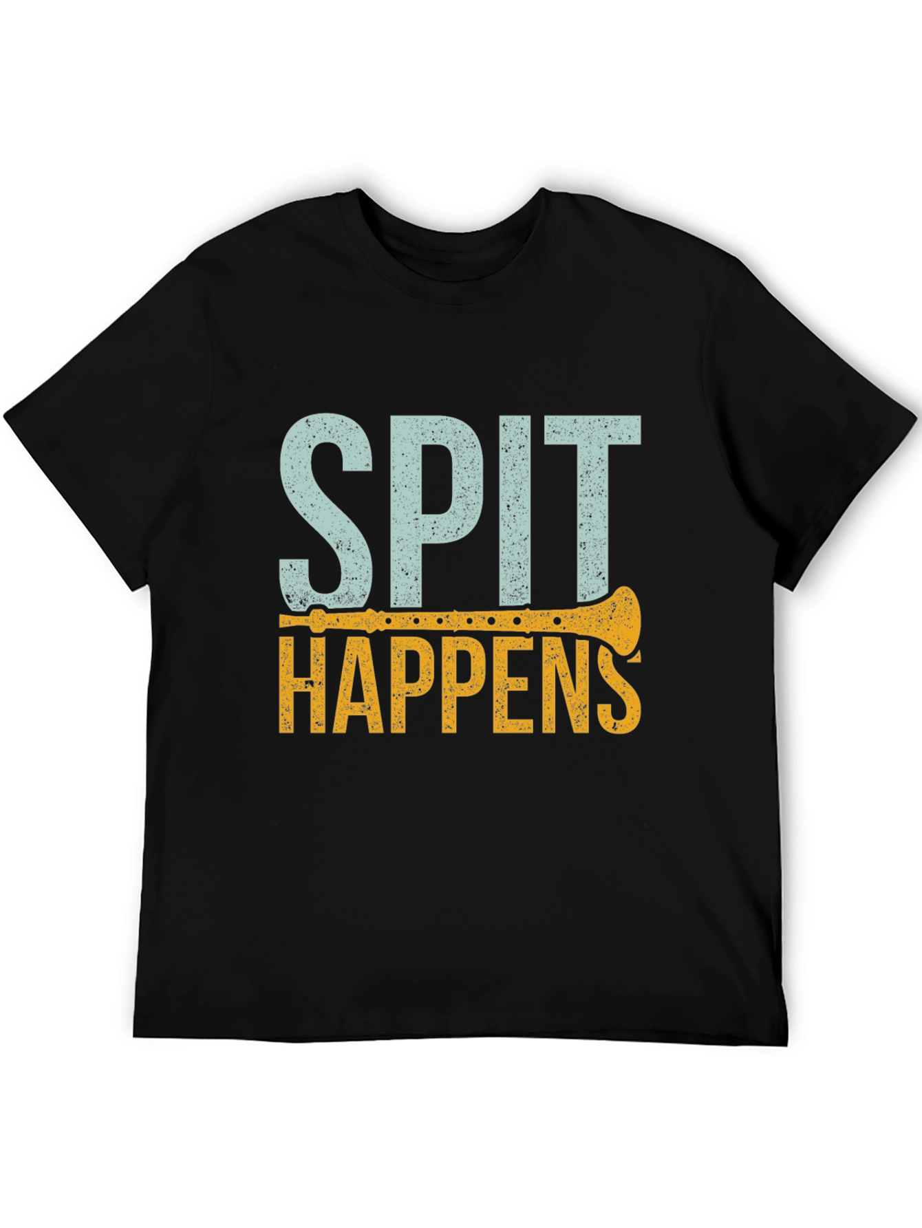 Black Spit Happens T-Shirt | Funny Music Lover Tee view 5