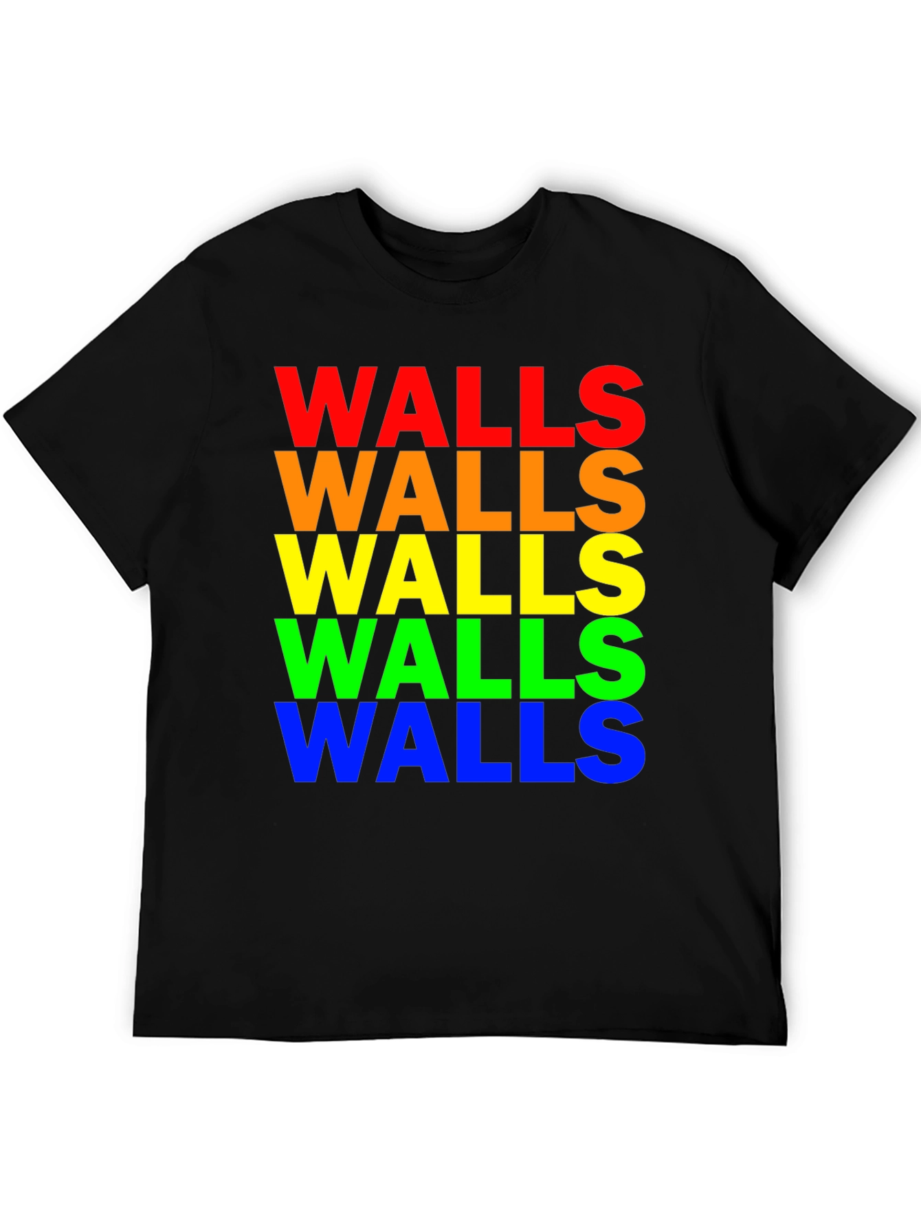 Black Rainbow "Walls" Graphic T-Shirt view 5